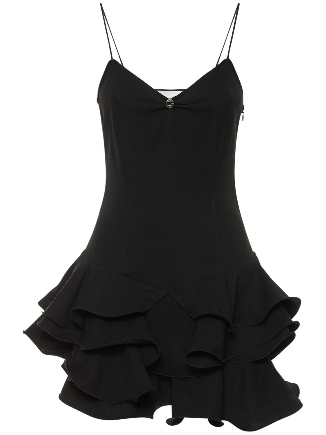 Coperni Ruffle-embellished Sleeveless Top In Black