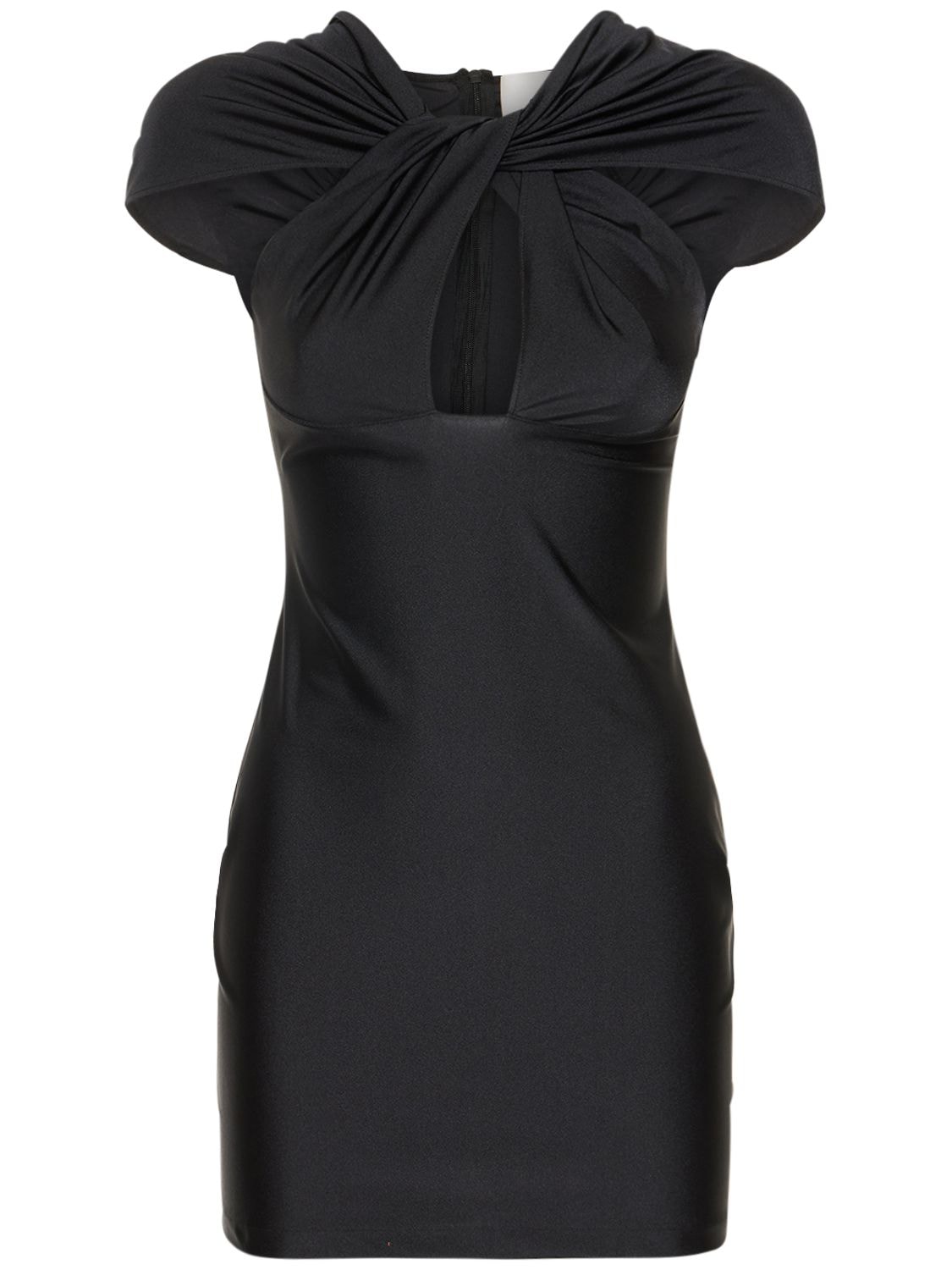 cutout mini black dress