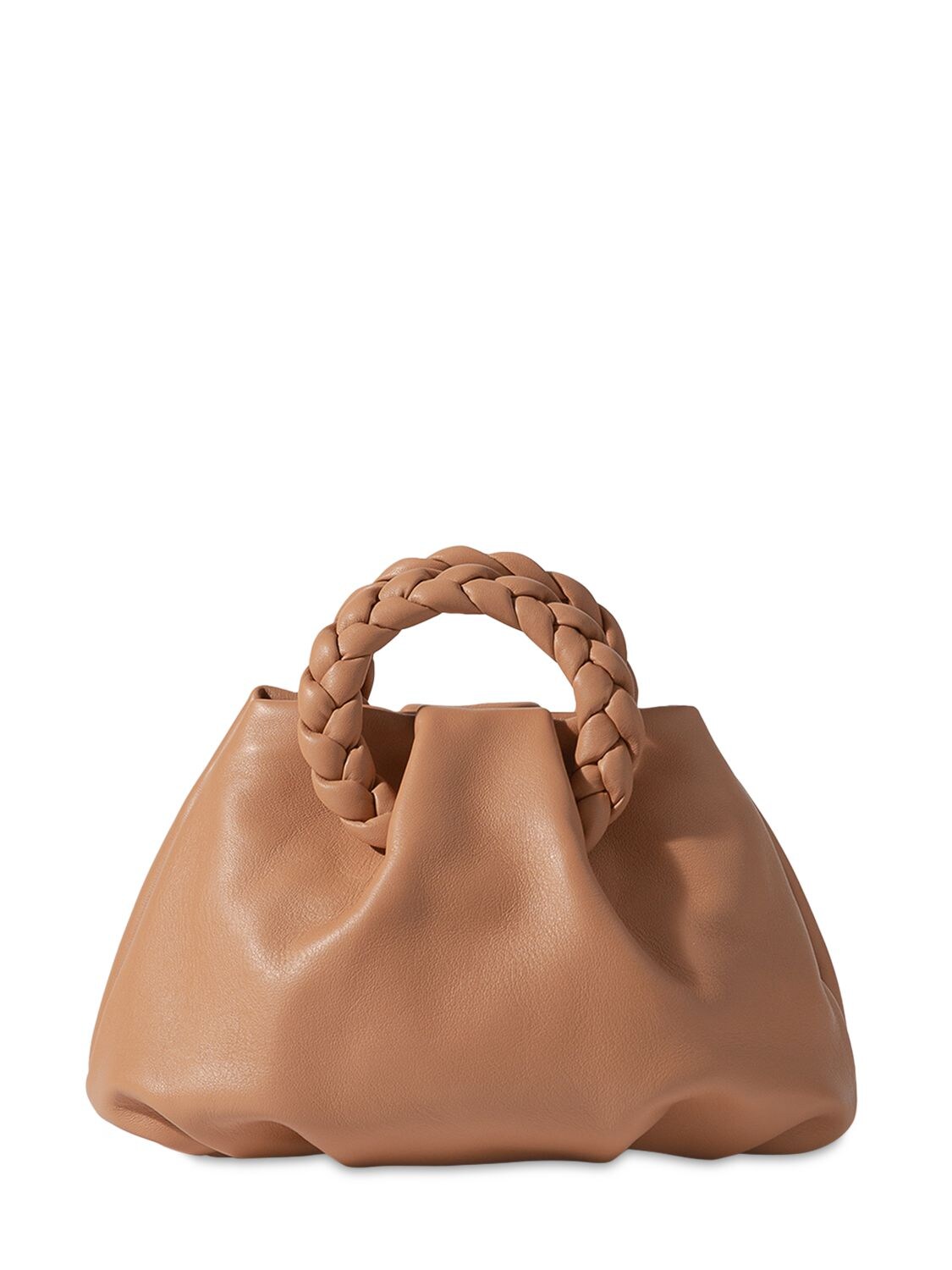 Totes bags Hereu - Bombon braided handle leather handbag - BOMBONCREAM