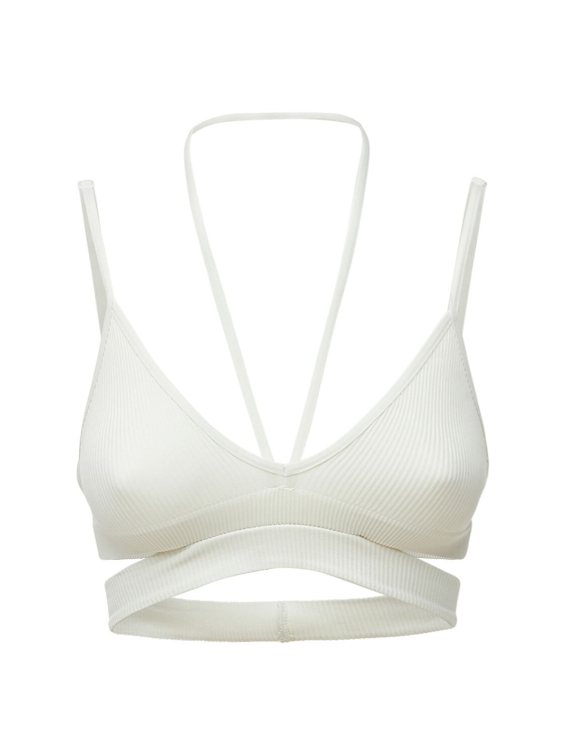 ANDREADAMO Ribbed Jersey Bra Top W/ Cut Outs