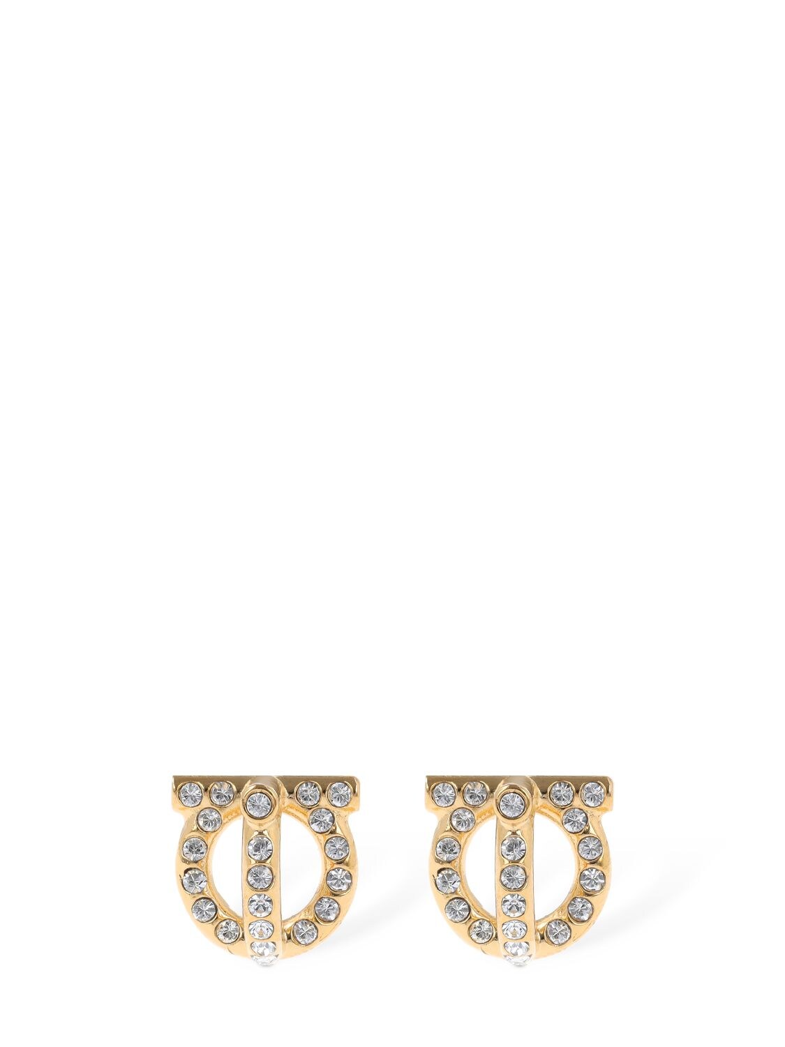 3d Gancio Crystal Stud Earrings