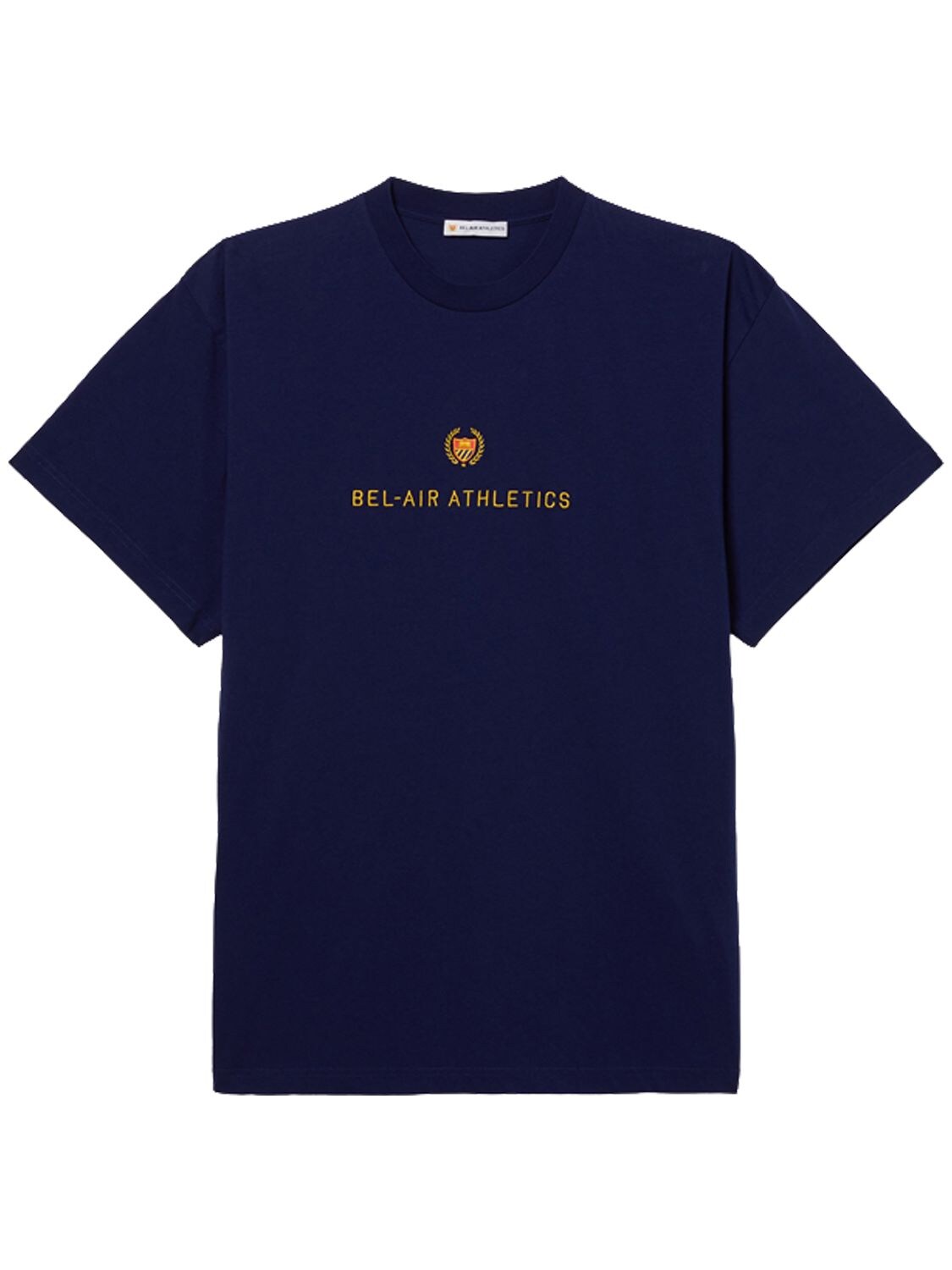 BEL-AIR ATHLETICS LOGO EMBROIDERY COTTON T-SHIRT