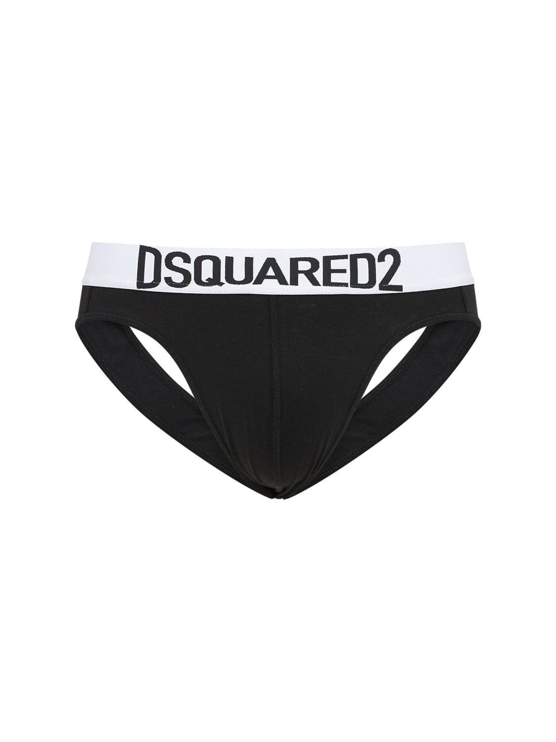 Dsquared2 Underwear - Logo cotton jockstrap briefs - Black | Luisaviaroma