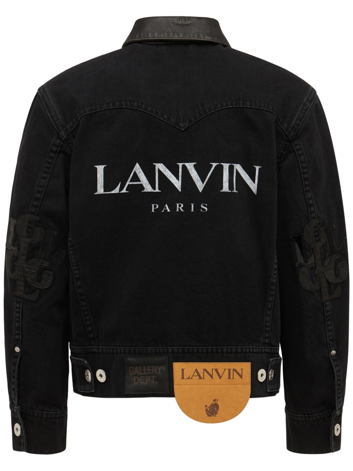 Gallery Dept X Lanvin - Classic denim jacket w leather details - Black 