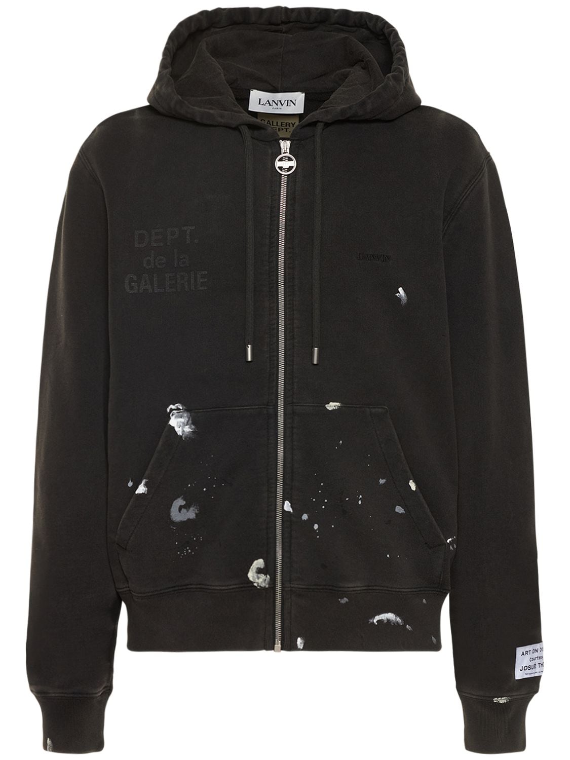 GALLERY DEPT X LANVIN Logo Hand Painted Washed Hoodie