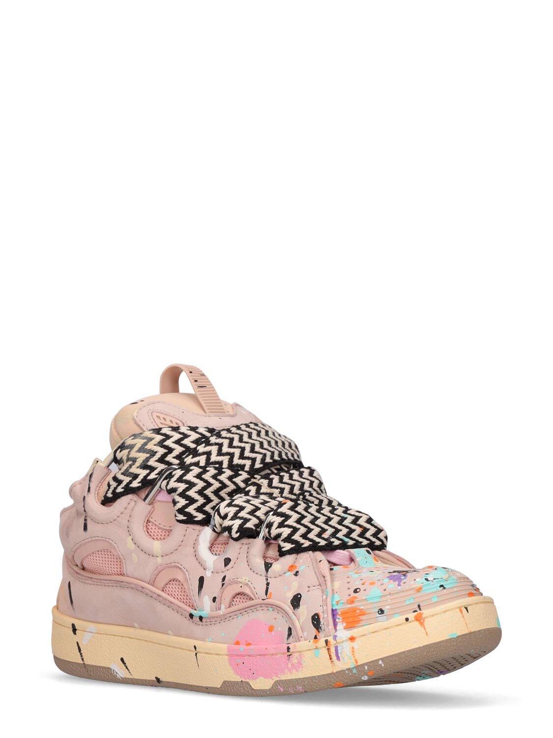 GALLERY DEPT X LANVIN Painted Leather Curb Sneakers | Smart Closet