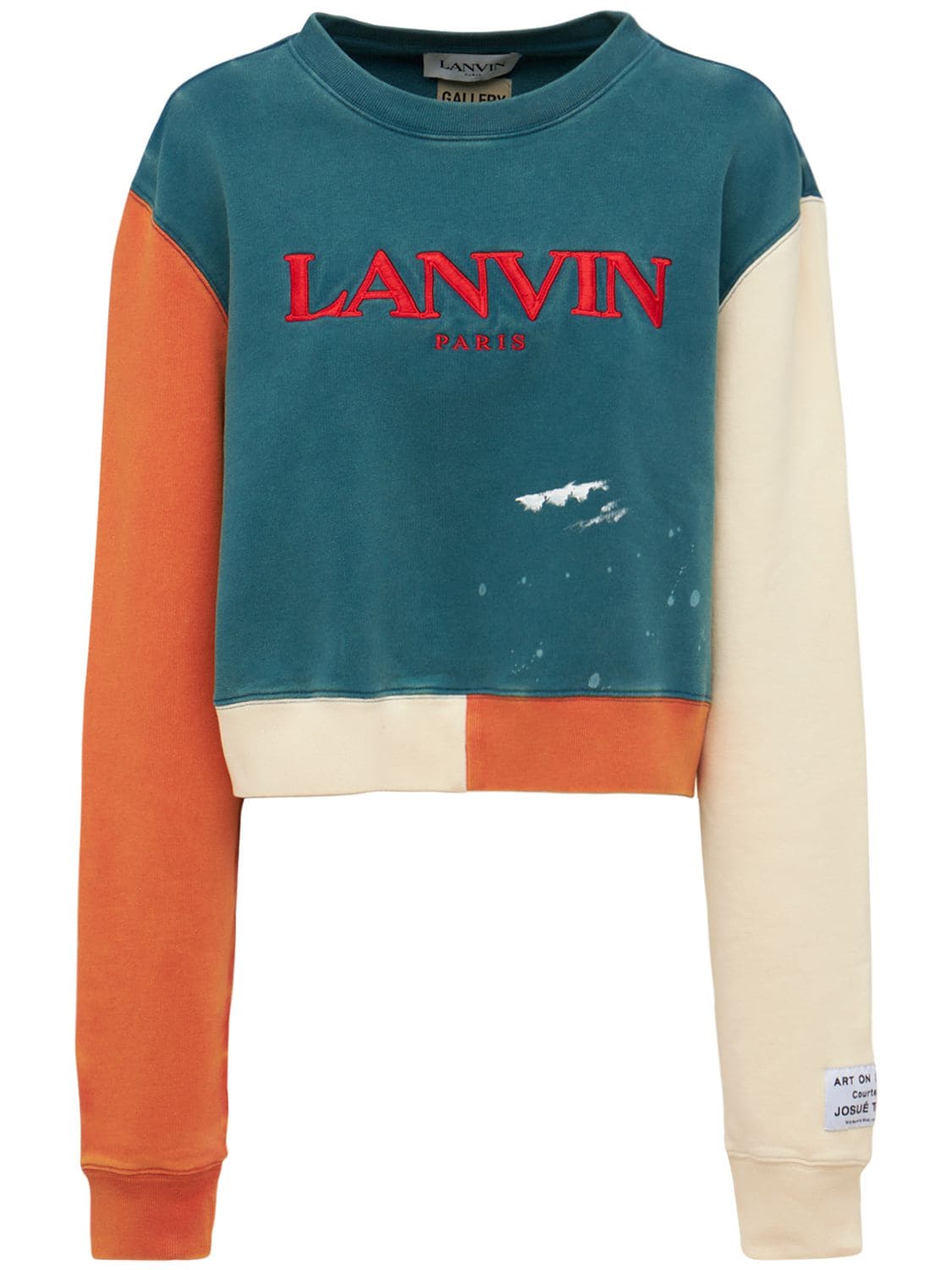 GALLERY DEPT X LANVIN Logo Cropped Washed Sweatshirt