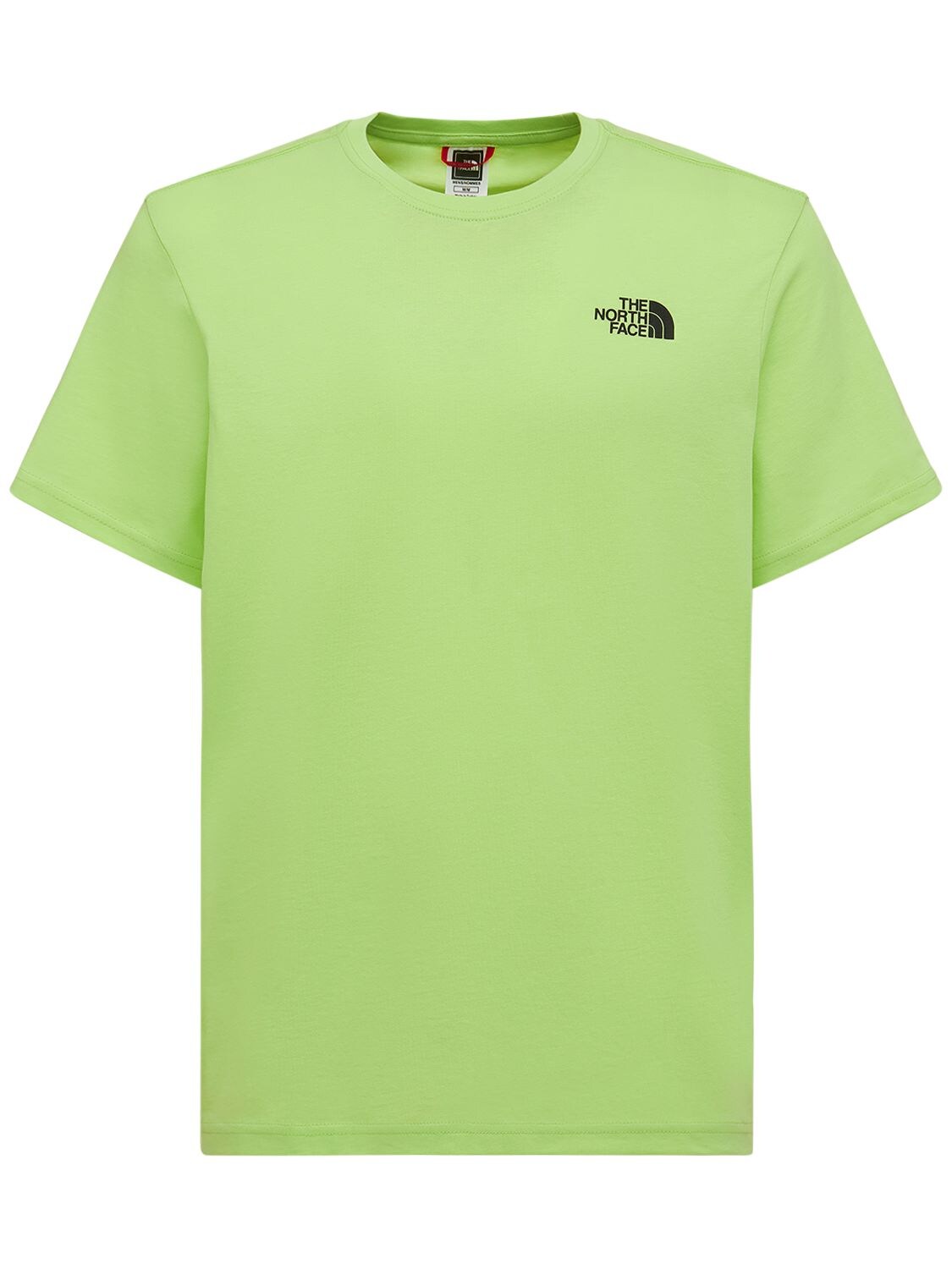 The North Face Red Box Logo Cotton T-shirt In Sharp Green