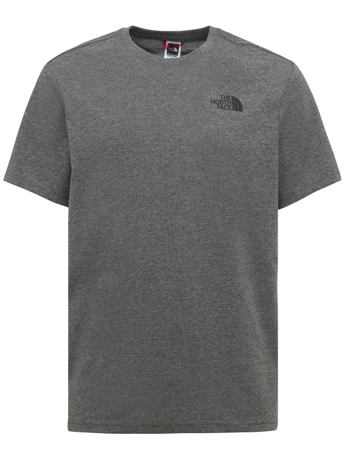 The North Face Red Box Logo Cotton T-shirt In Grey