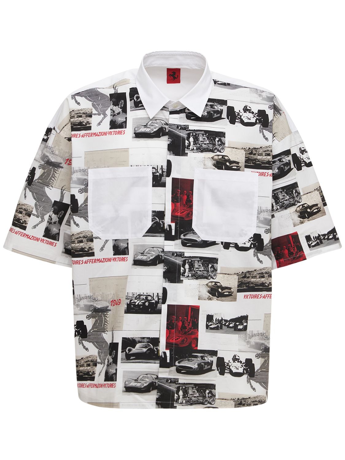 FERRARI PRINTED FLUID COTTON SHIRT