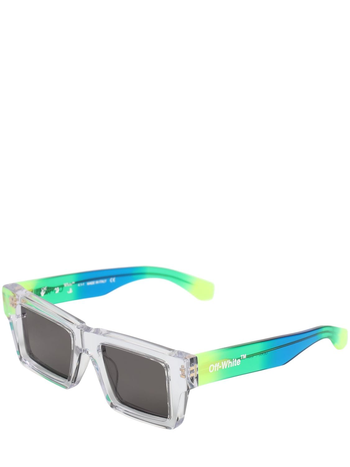 Shop Off-White Nassau 147MM Rectangular Sunglasses