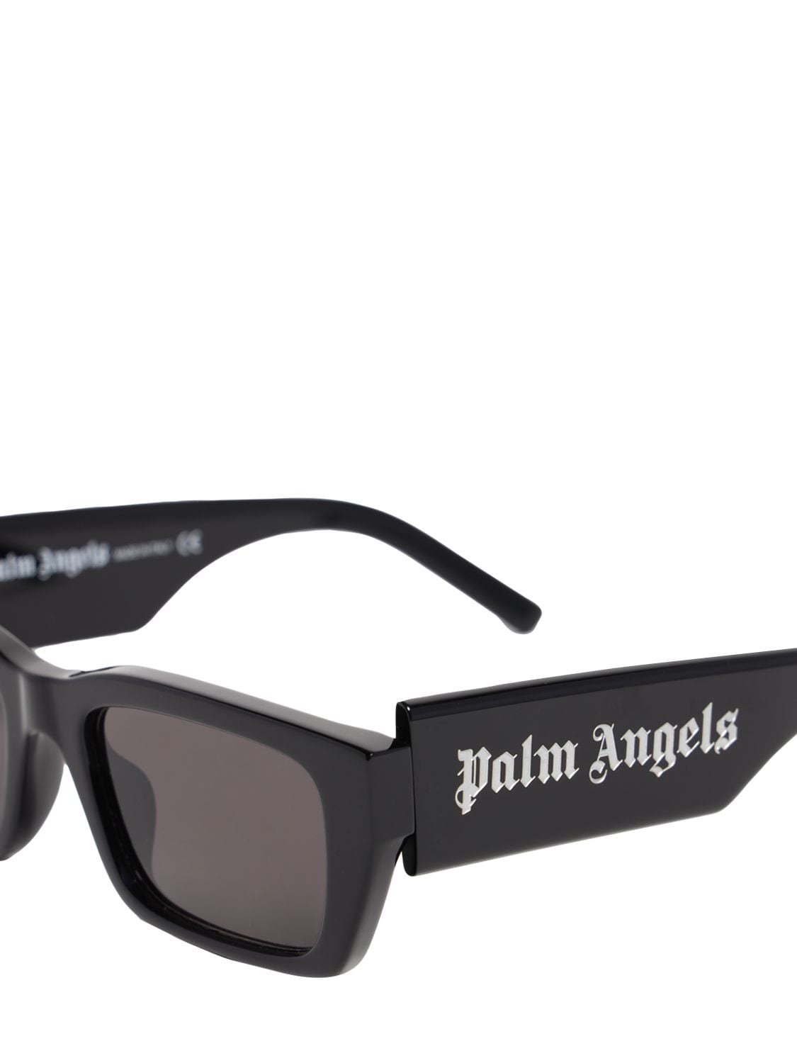 Shop Palm Angels Palm Squared Acetate Sunglasses In Black,grey