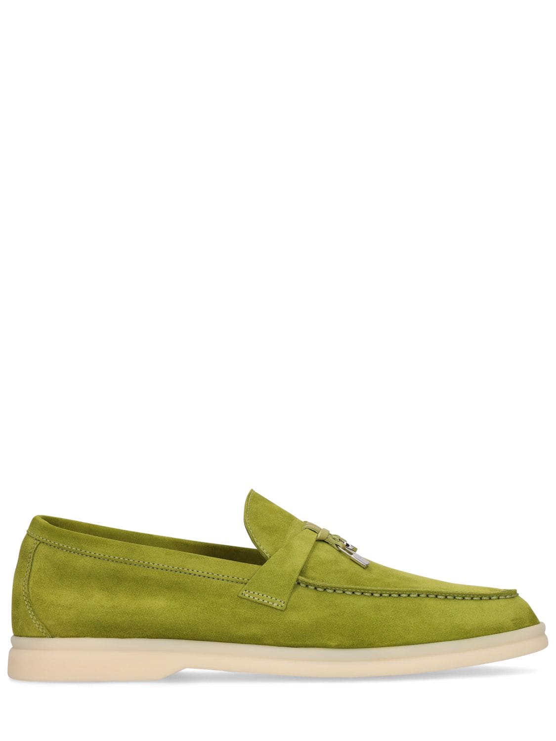 LORO PIANA 10MM SUMMER CHARMS WALK SUEDE LOAFERS