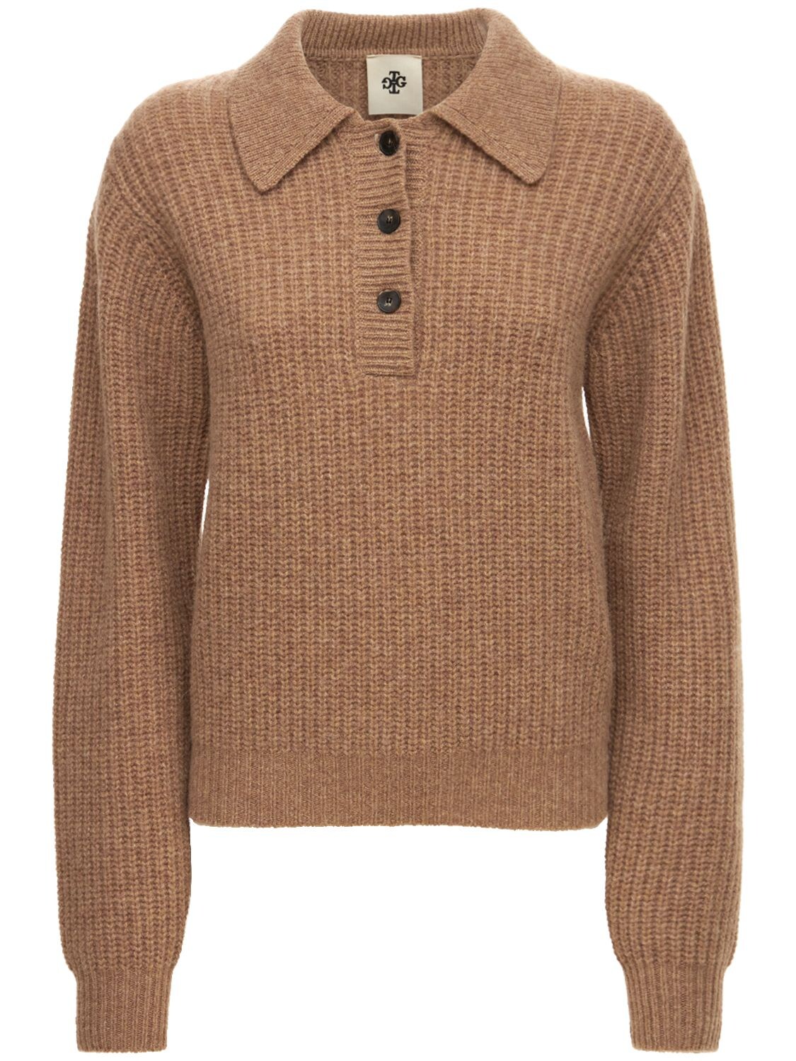 light brown polo sweater