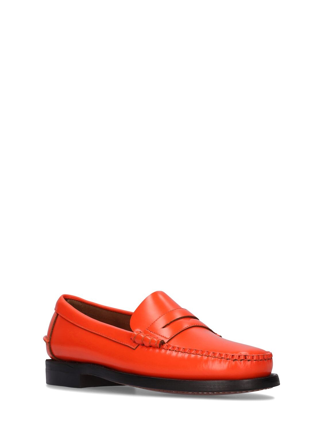 Sebago Dan Leather Loafers In Orange | ModeSens