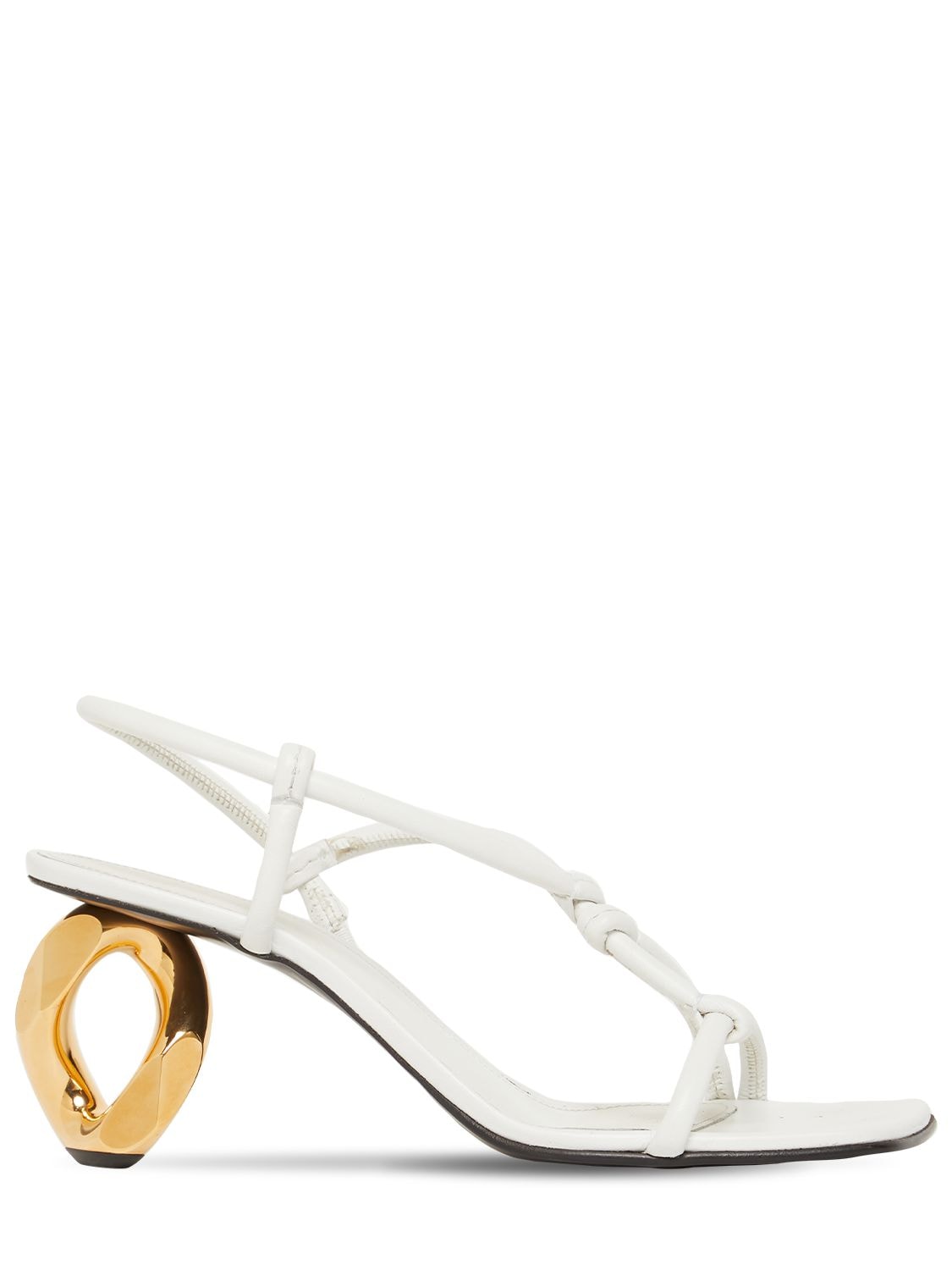 JW ANDERSON 75MM CHAIN PADDED LEATHER SANDALS