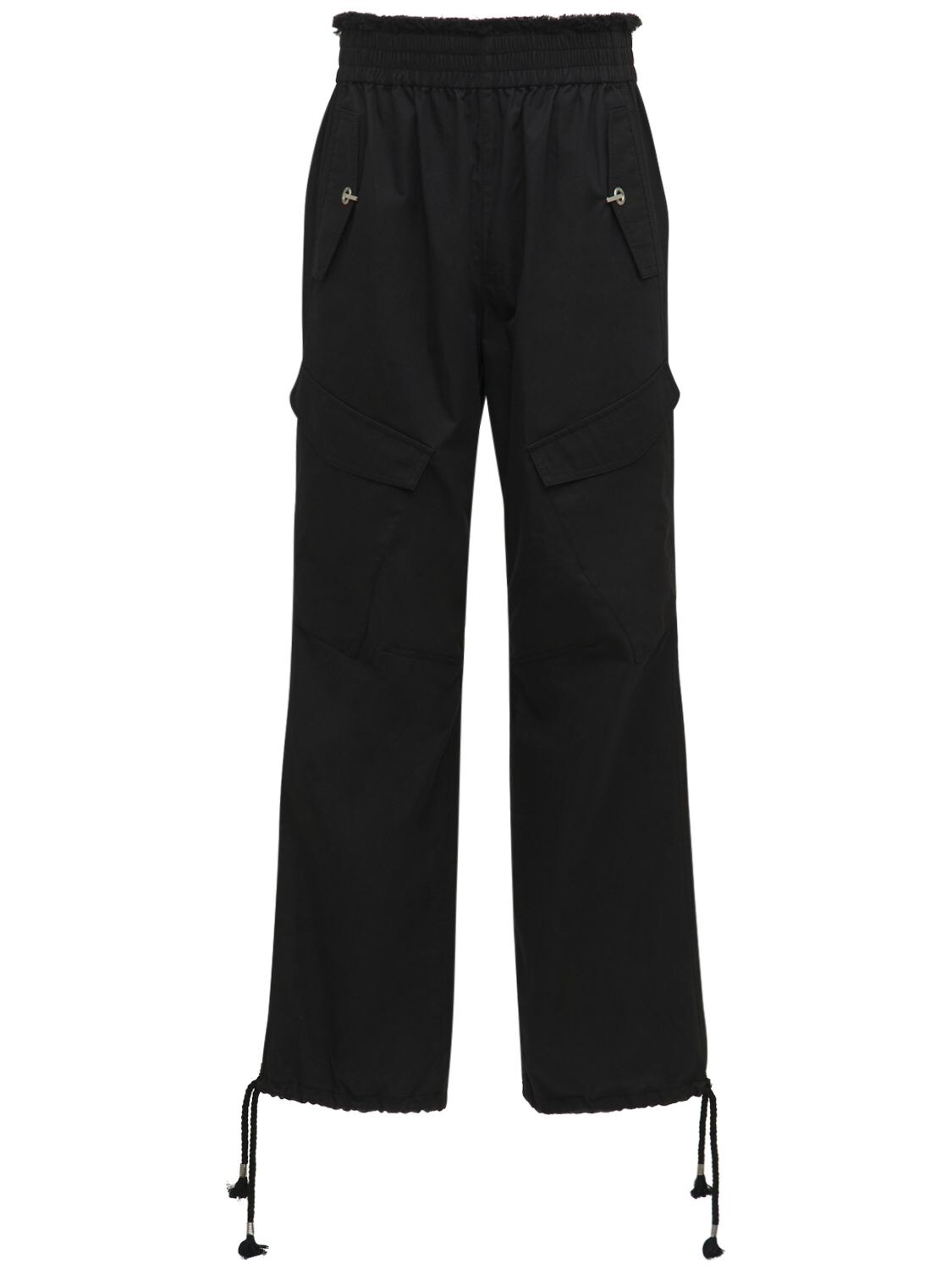 DION LEE Frayed Rope Cotton Blend Cargo Pants
