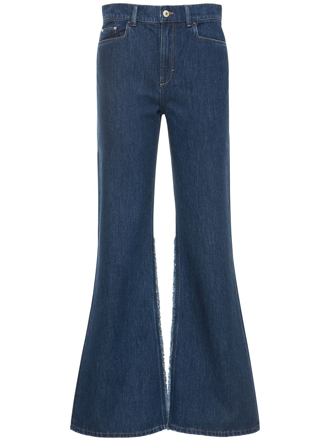 Wandler - Daisy flared cotton denim jeans - Blue | Luisaviaroma