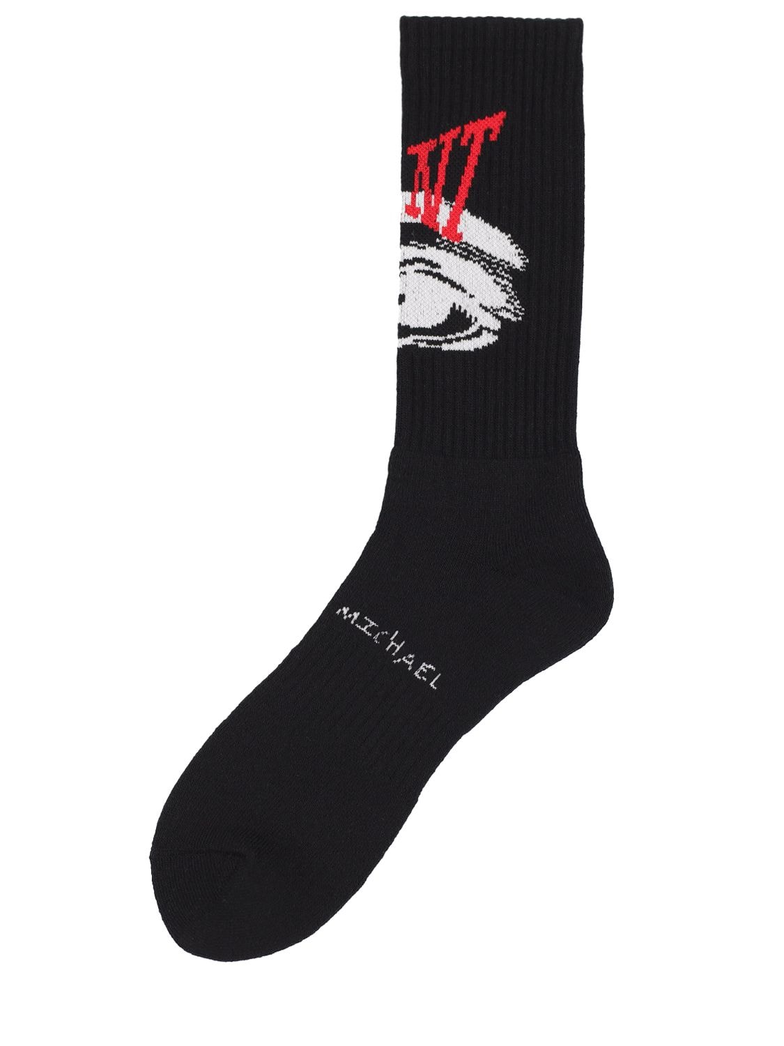 Shop Saint Michael Logo Cotton Blend Socks In Black