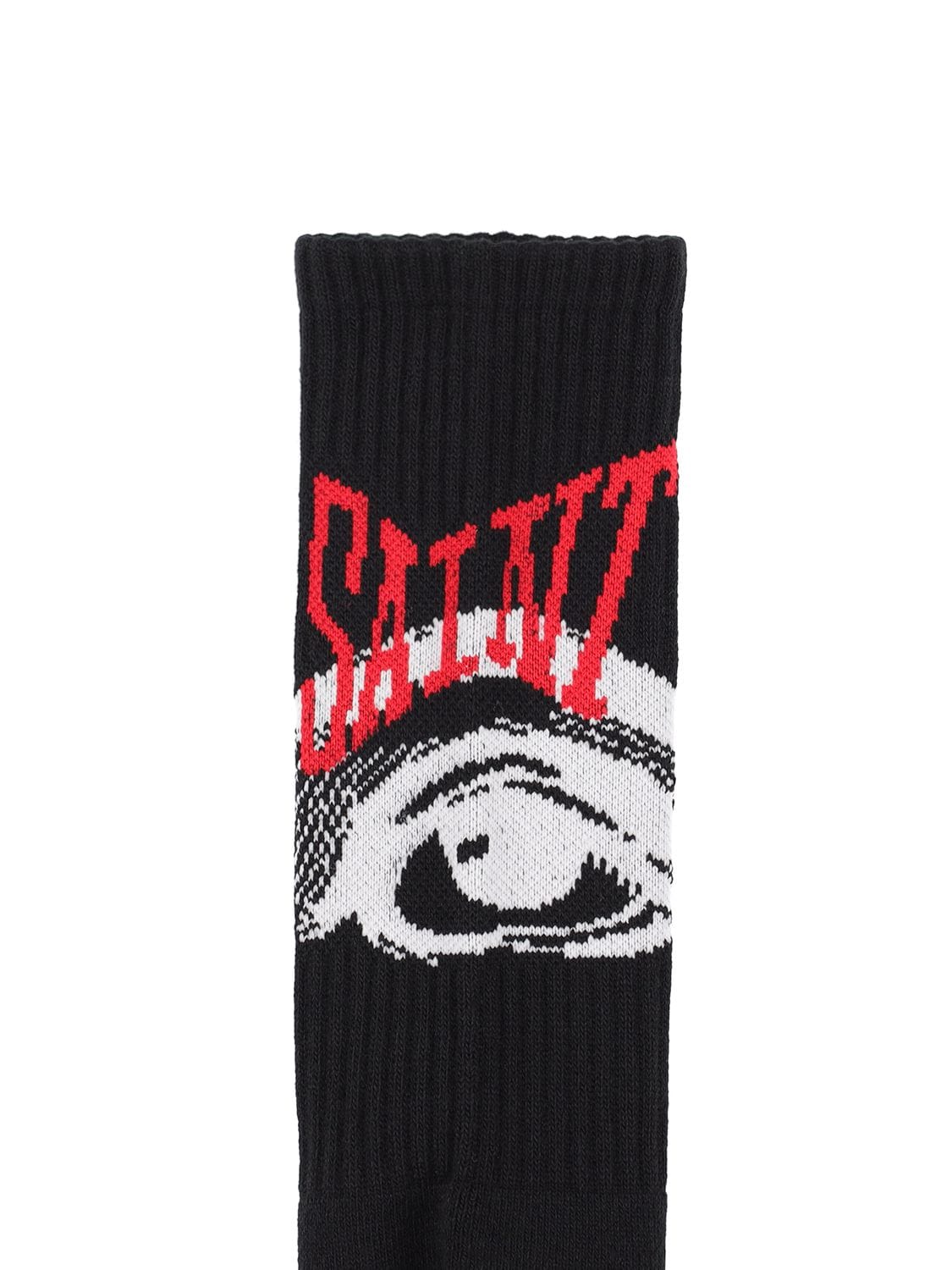Shop Saint Michael Logo Cotton Blend Socks In Black