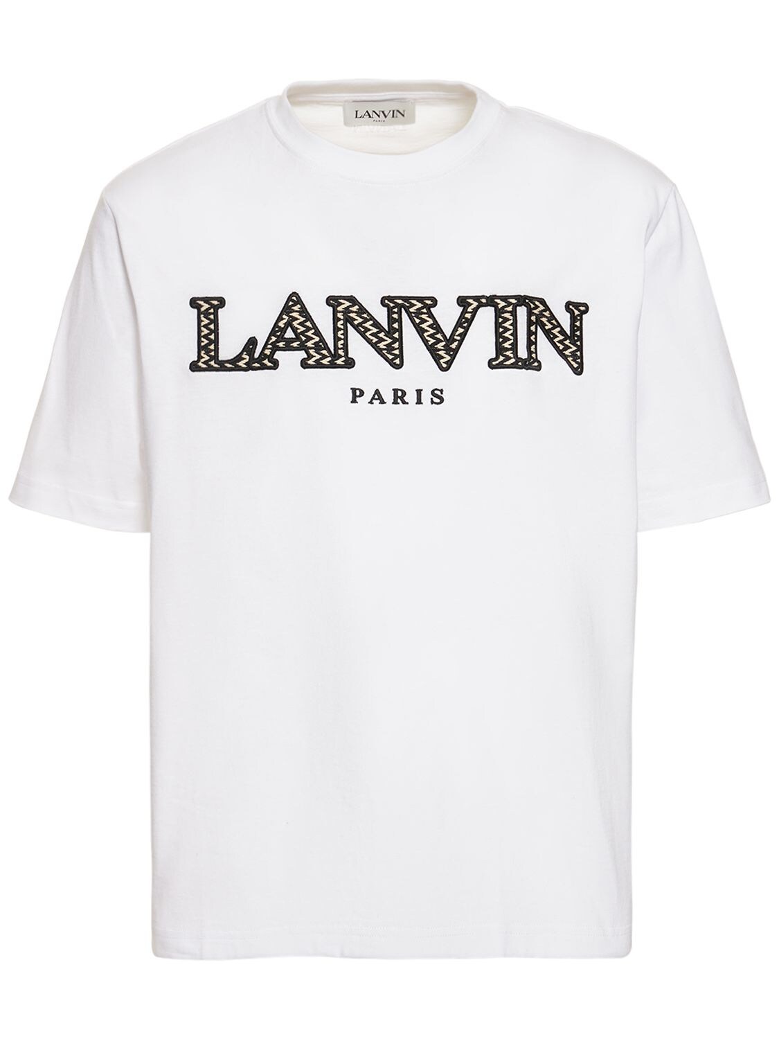 LANVIN CURB LOGO COTTON T-SHIRT