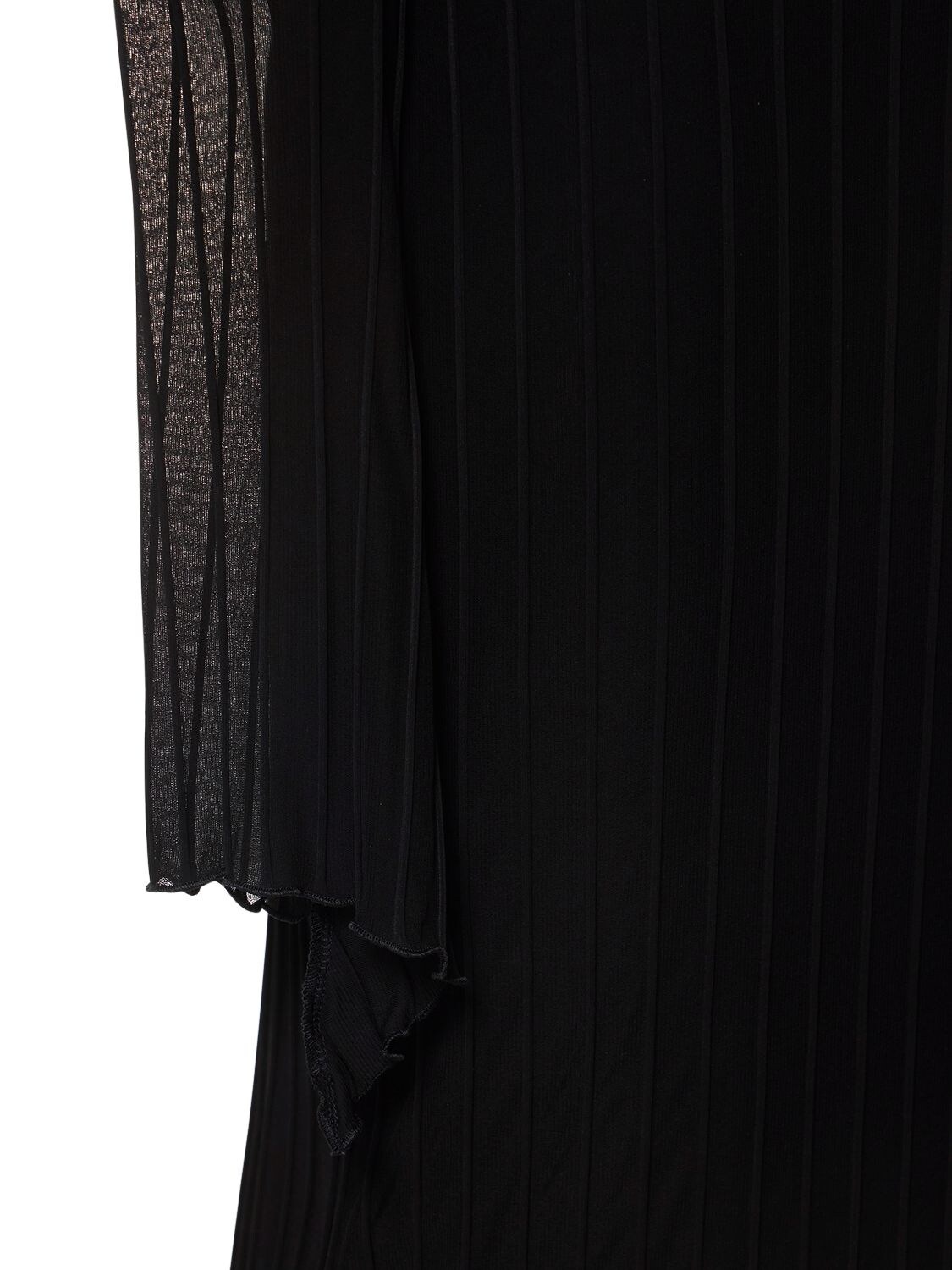 Shop Mach & Mach Cutout Stretch Viscose Midi Dress In Black