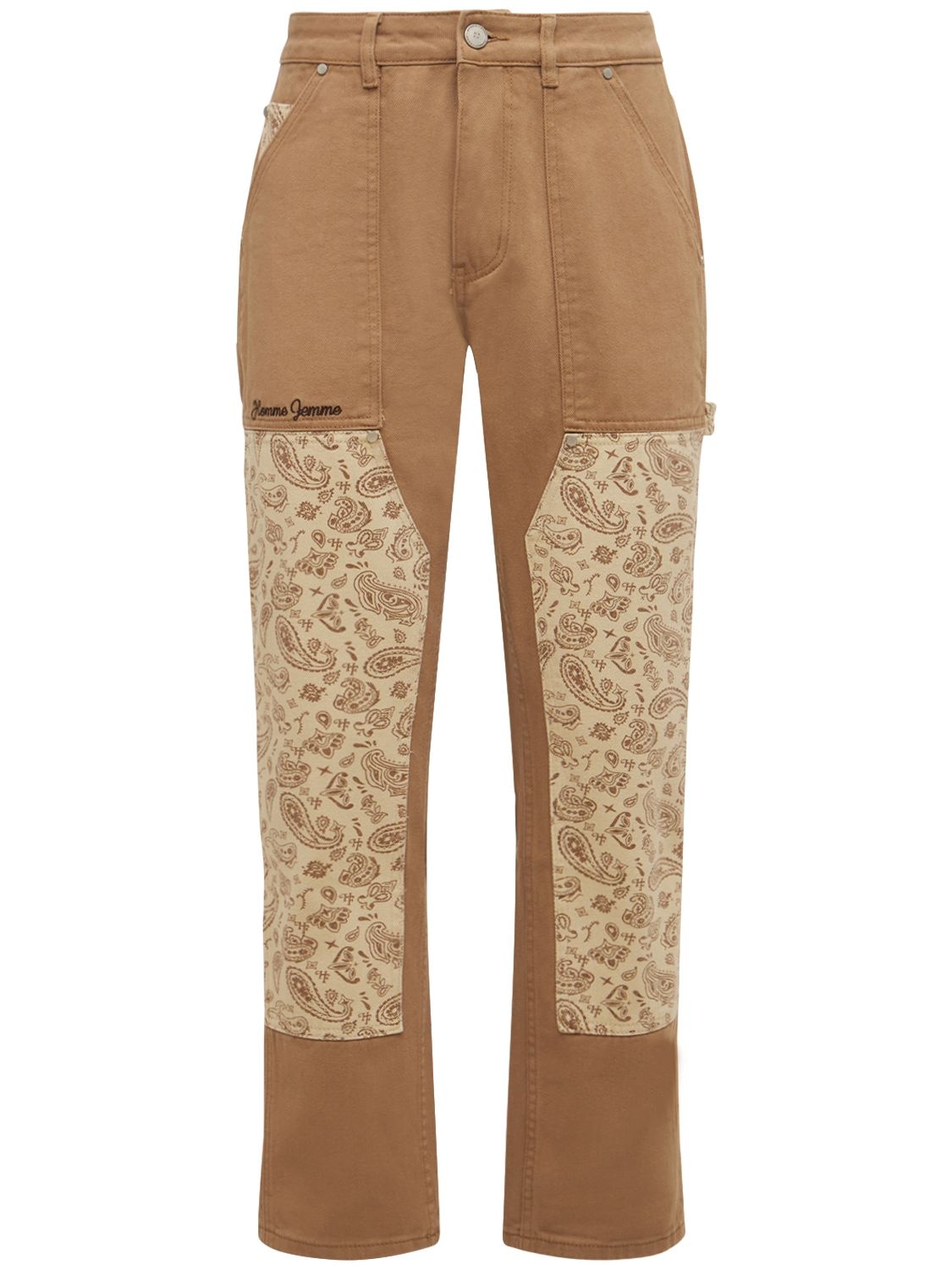 HOMME + FEMME LA Cotton Paisley Work Pants | Smart Closet