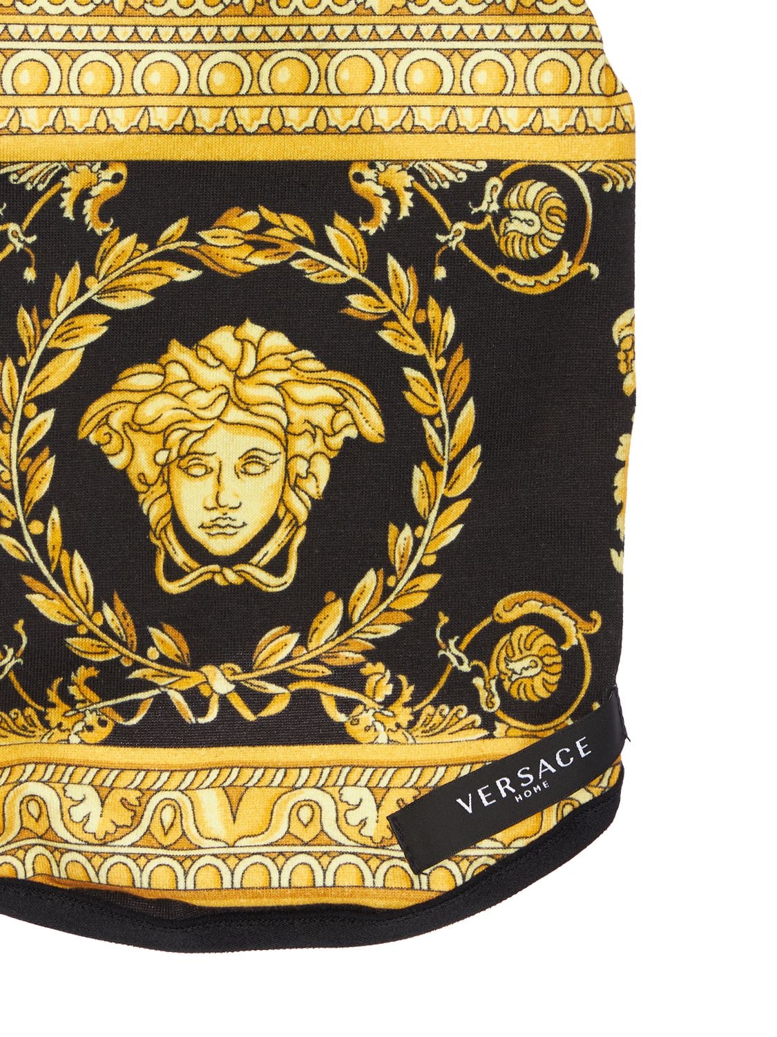 Shop Versace Pet Jacket In Nero-oro