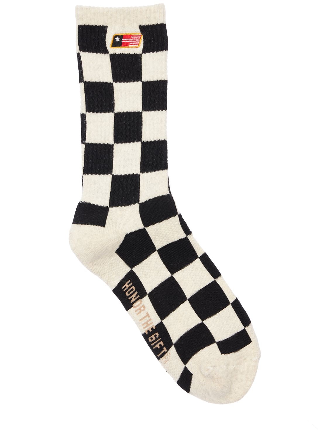 HONOR THE GIFT Checkered Cotton Blend Socks