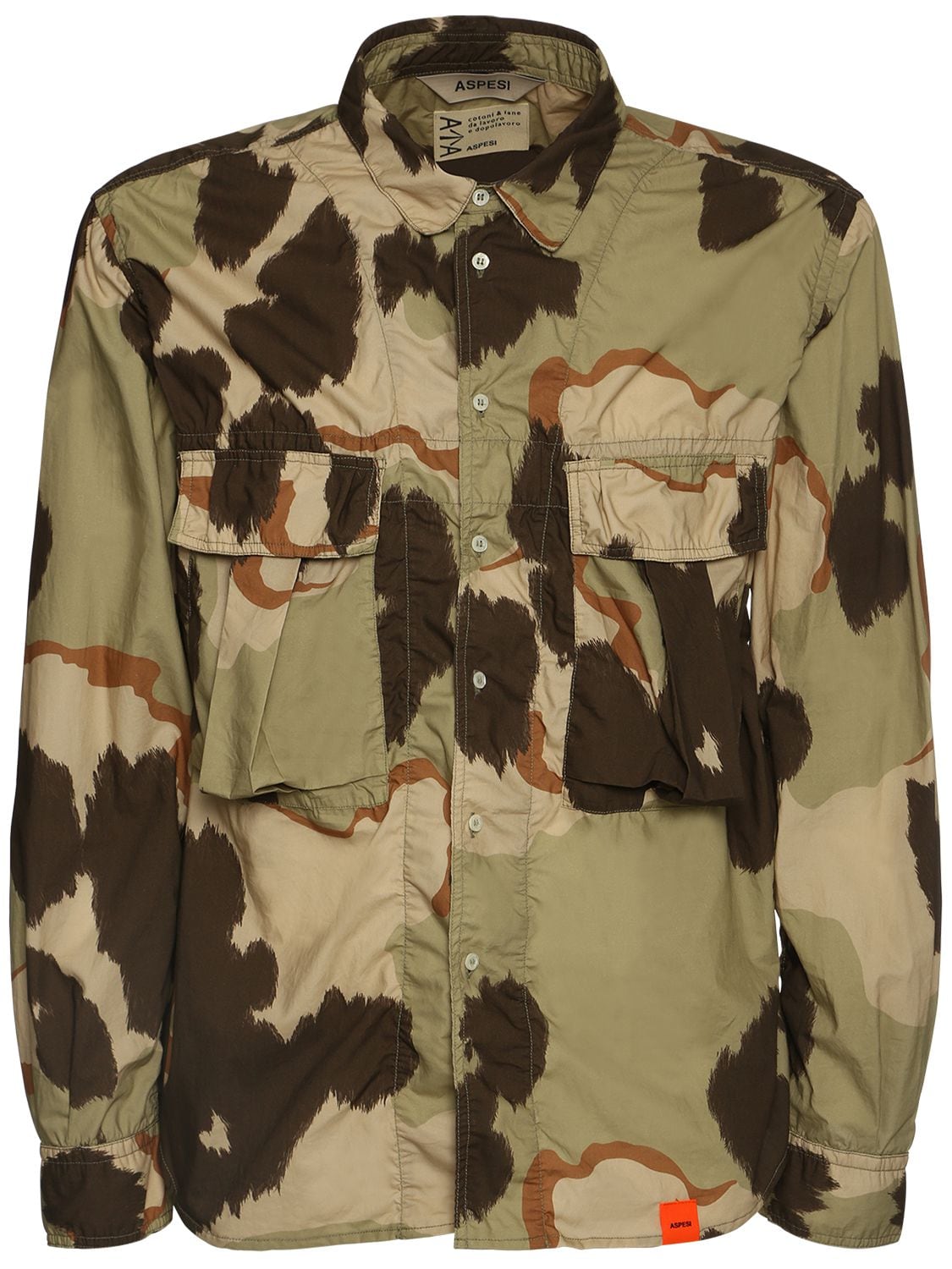 Aspesi Cotton Camouflage Print Shirt for Men Mens Shirts Aspesi Shirts 