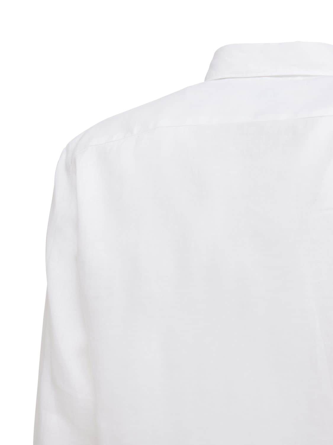 Shop Aspesi Linen Shirt In Белый