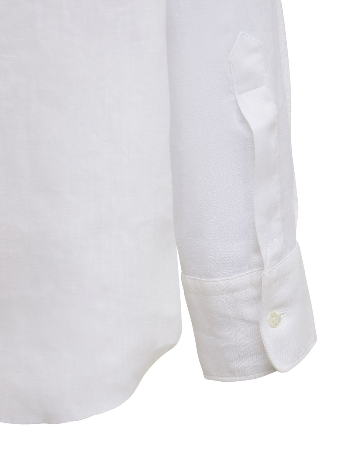 Shop Aspesi Linen Shirt In Белый