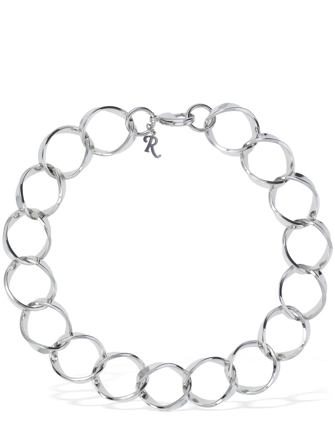 RAF SIMONS LINKED RINGS CHAIN COLLAR NECKLACE