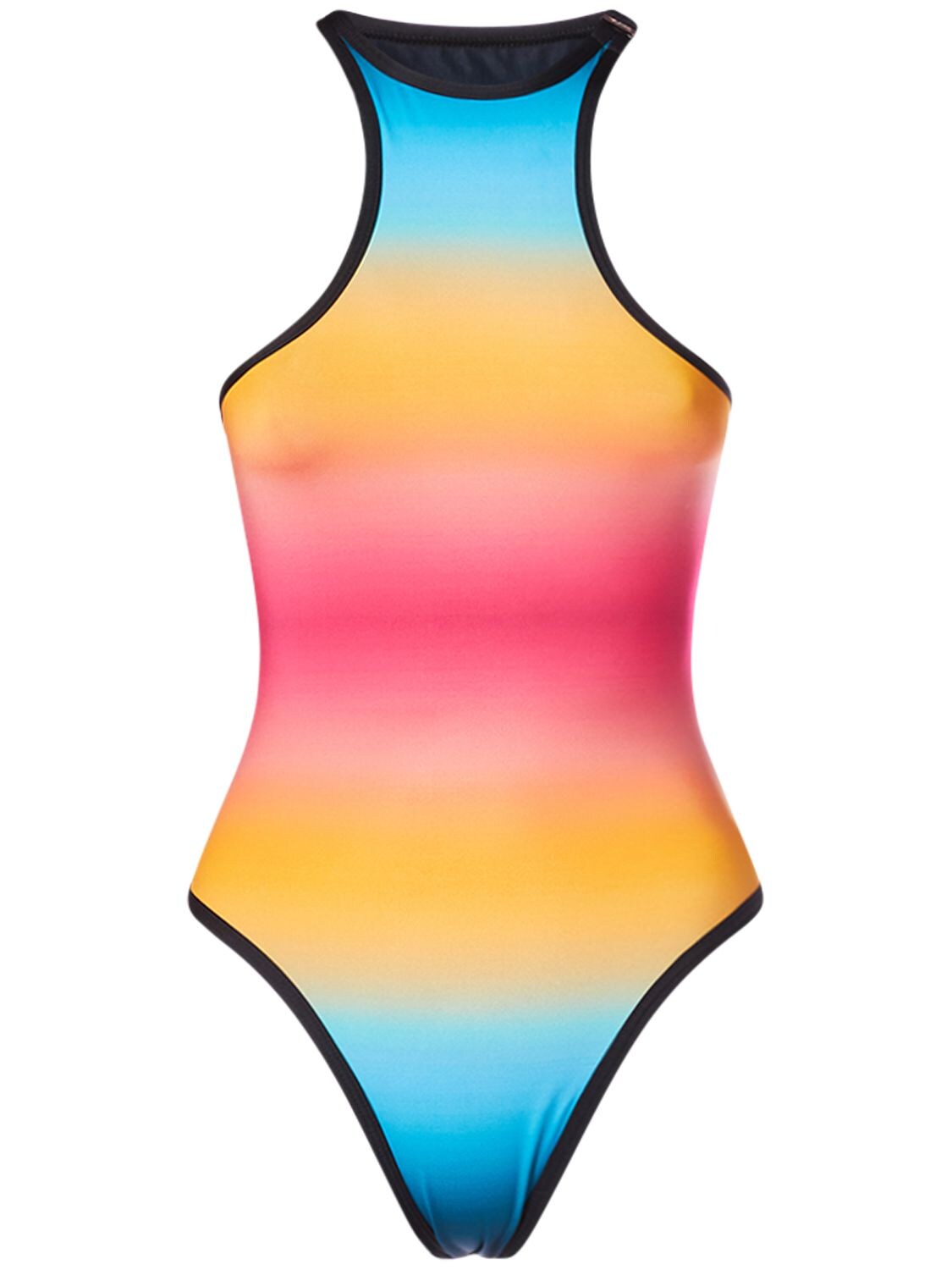 THE ATTICO Printed Tech One Piece Swimsuit