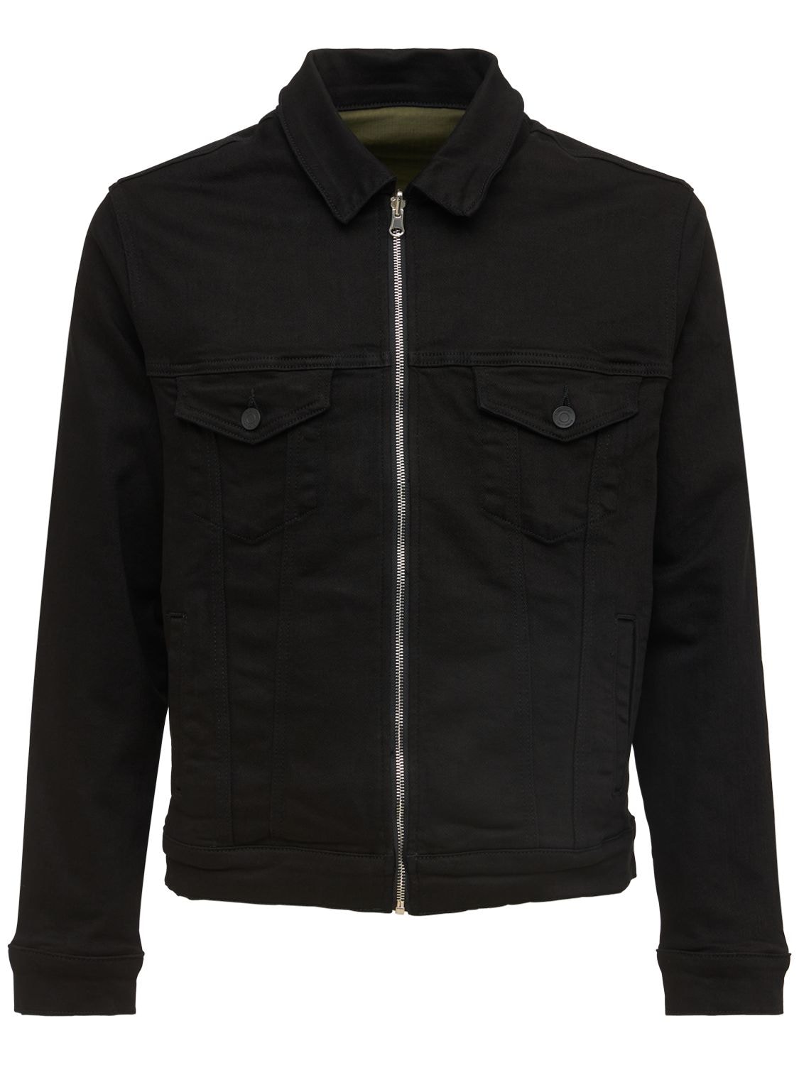Embellish Reversible Bounty Denim Jacket In Black,green | ModeSens