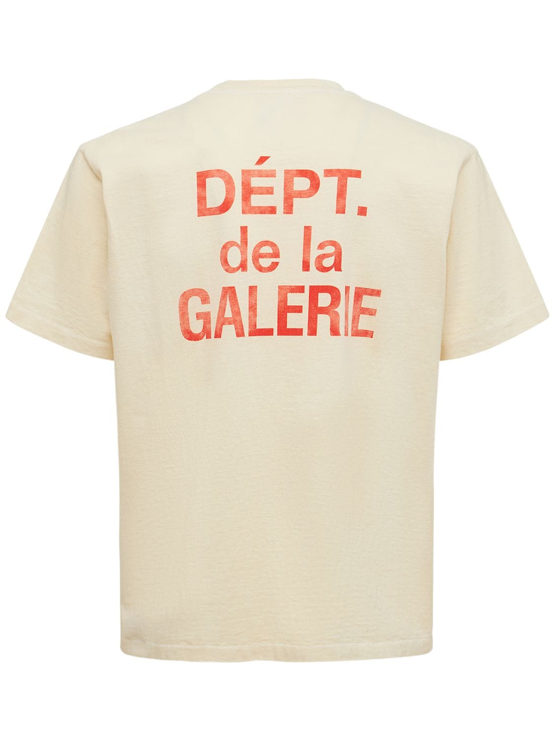 Gallery Dept. French Print Cotton T-shirt In Beige