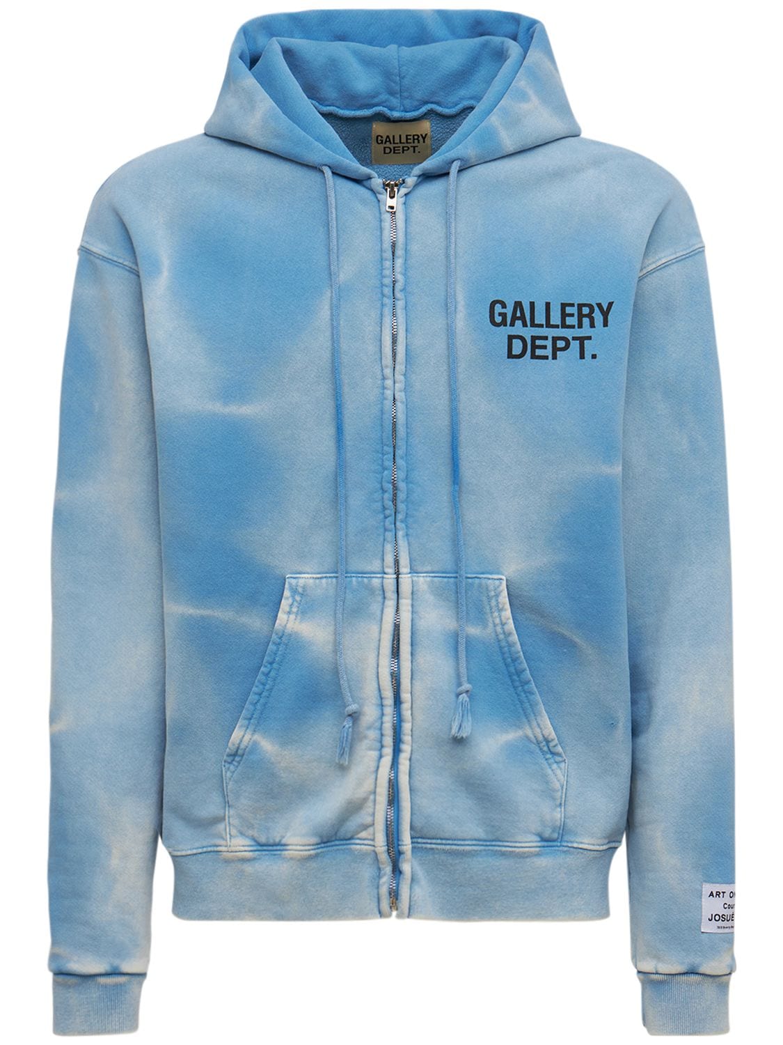 Gallery Dept. - Logo cotton blend zip hoodie - | Luisaviaroma