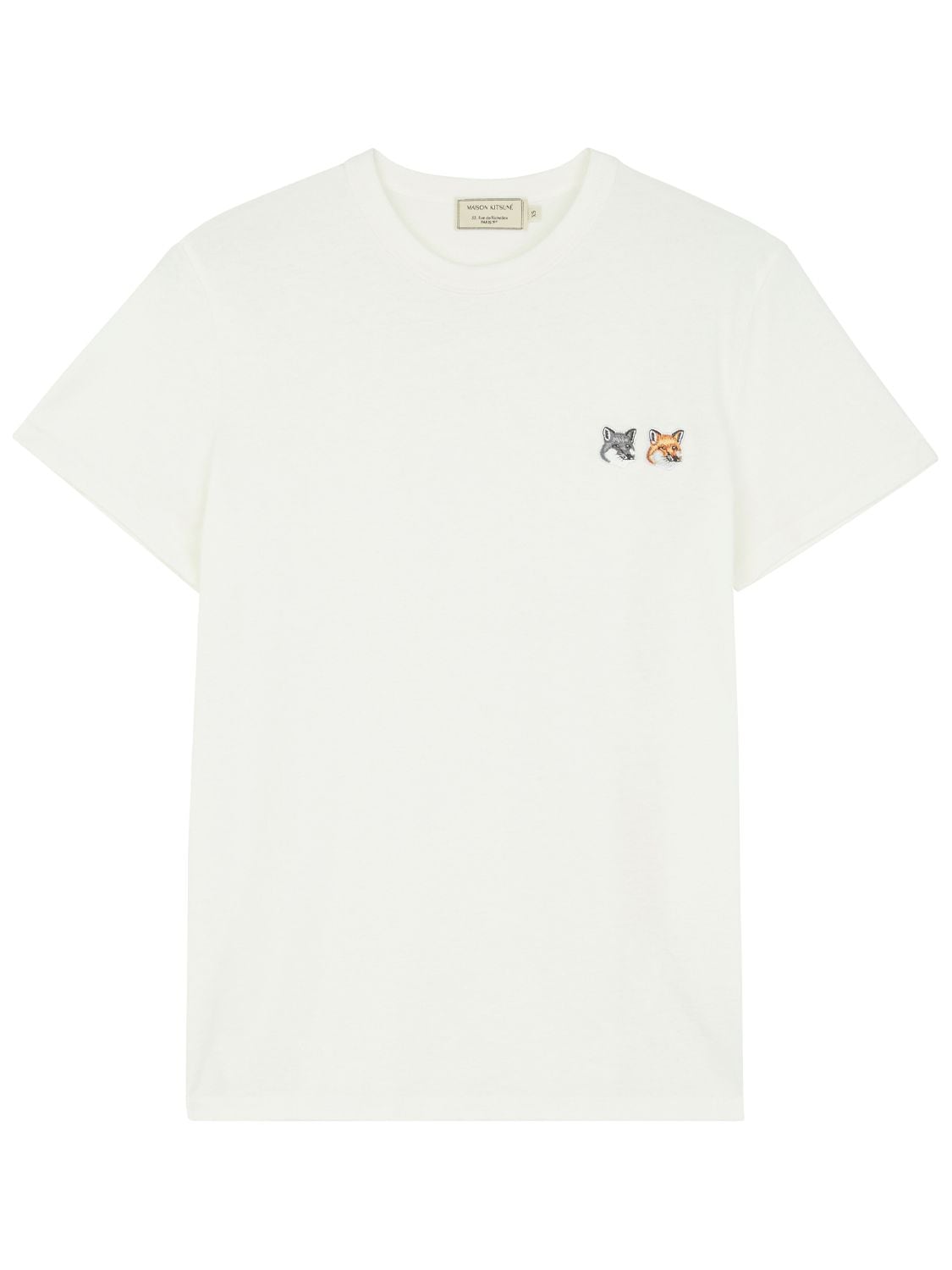 Maison Kitsuné Double Fox Head Patch Classic Tee-shirt In White