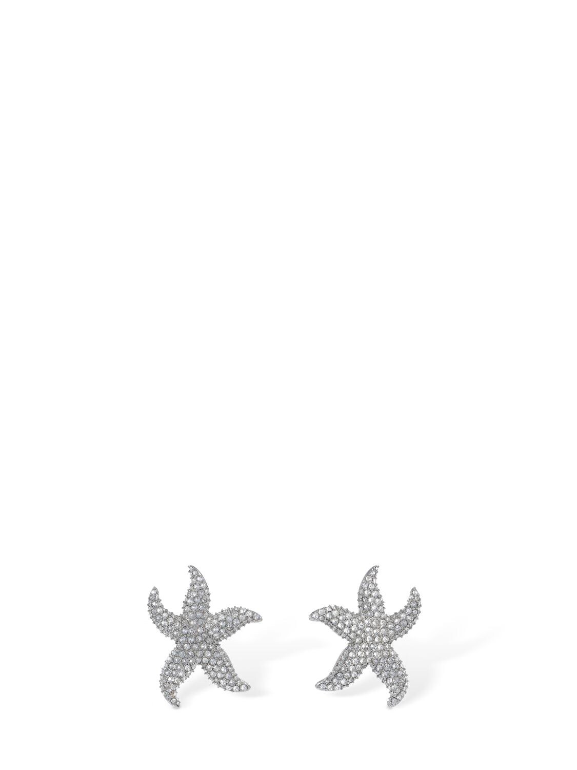 AMINA MUADDI Astra Crystal Stud Earrings