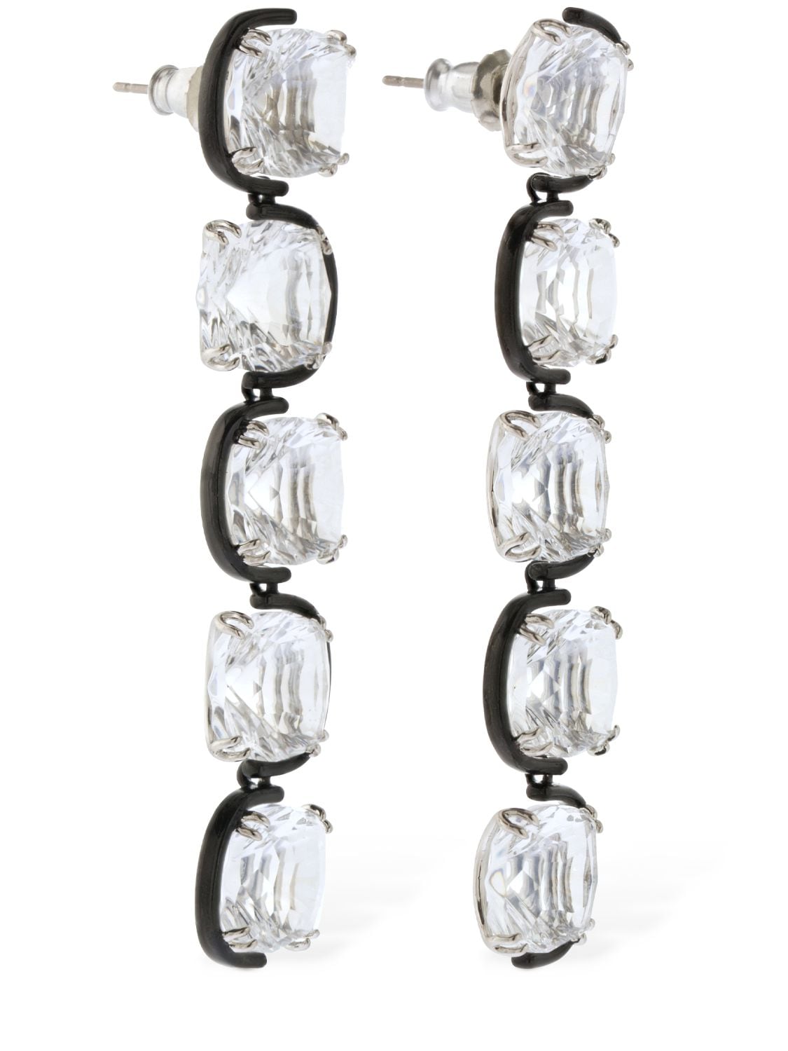 Shop Swarovski Harmonia  Drop Earrings In Crystal,silver