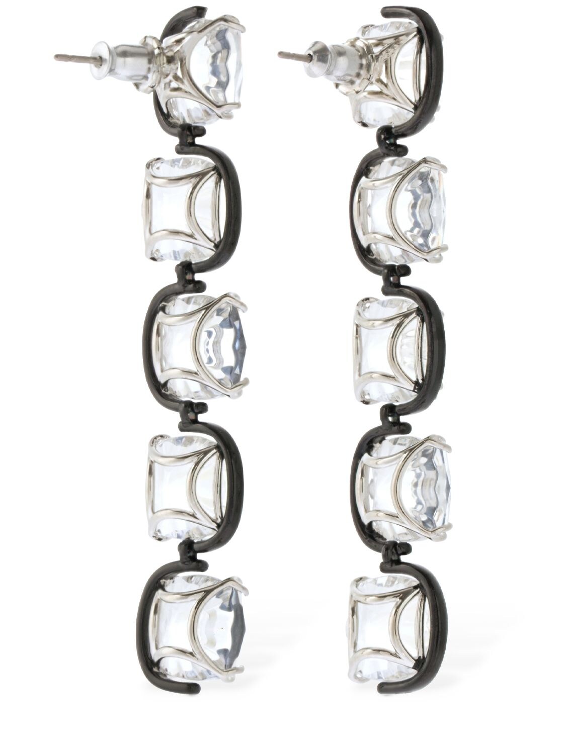 Shop Swarovski Harmonia  Drop Earrings In Crystal,silver
