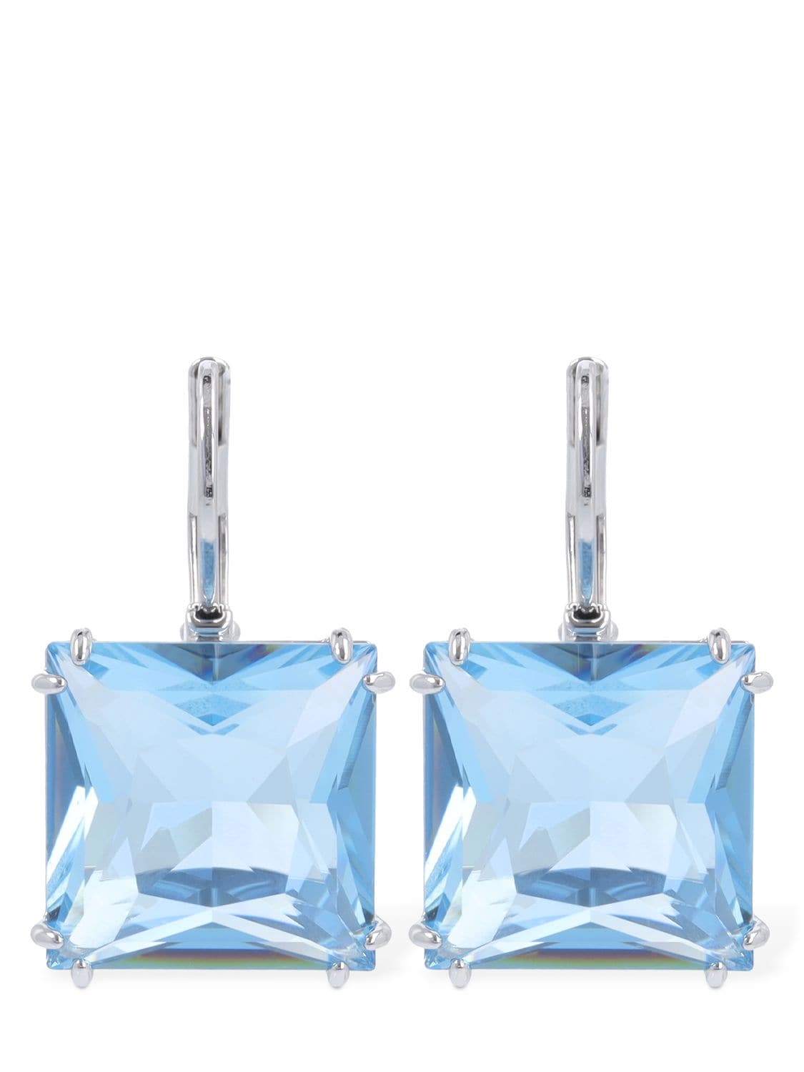 Swarovski Millenia  Pendant Earrings In Aqua,crystal