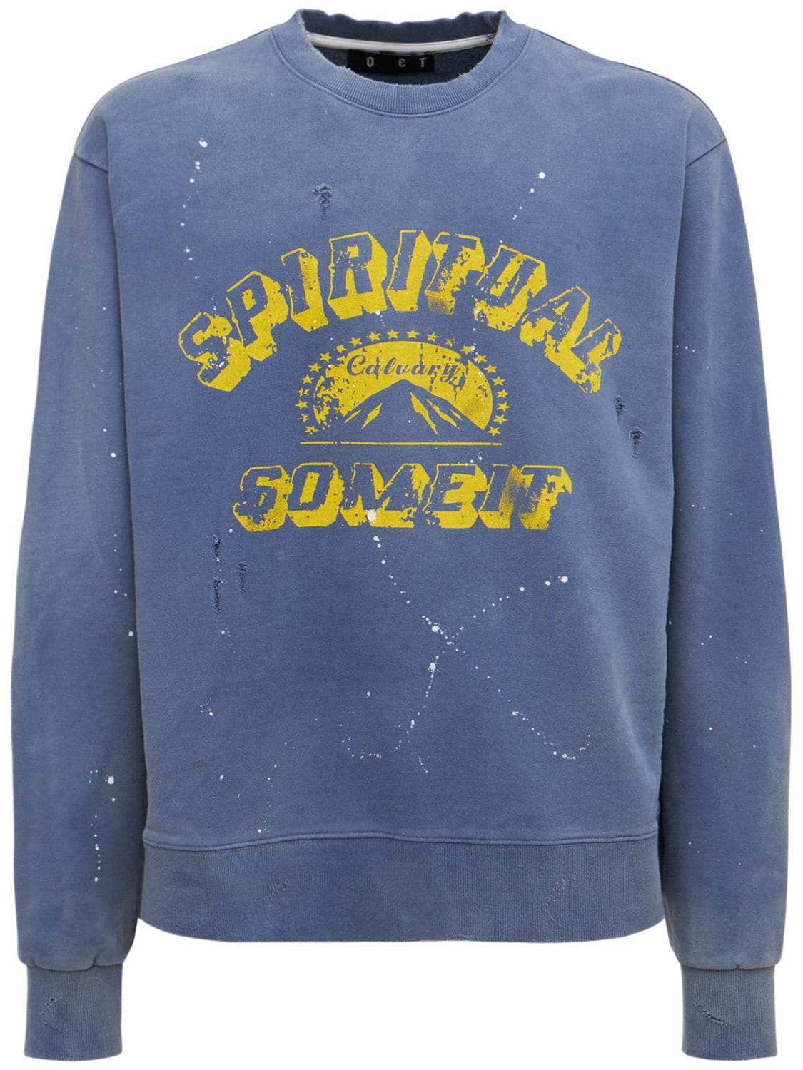 Someit Logo Printed Cotton Sweatshirt In Blue,multi