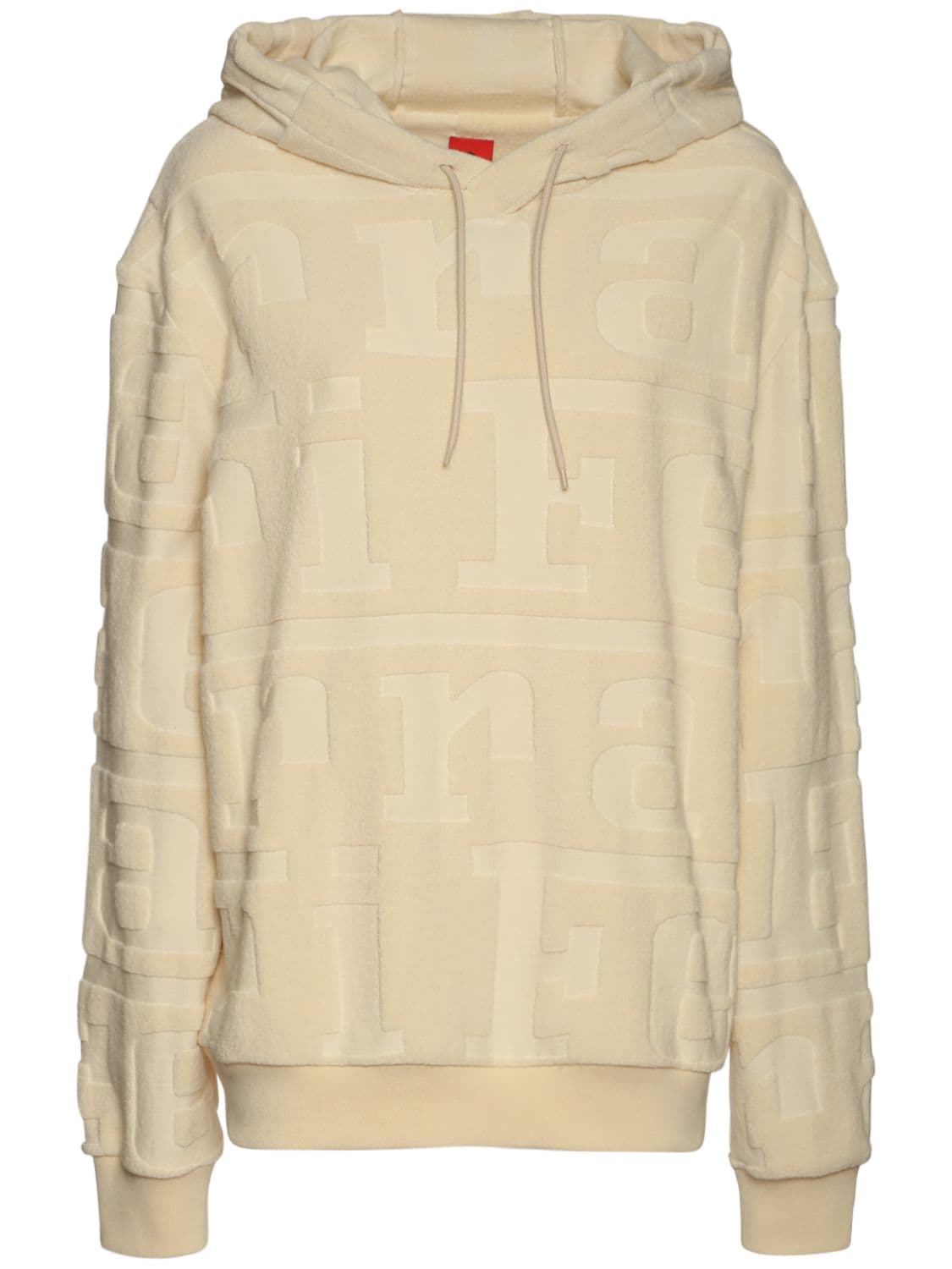 Embossed Cotton Terrycloth Hoodie