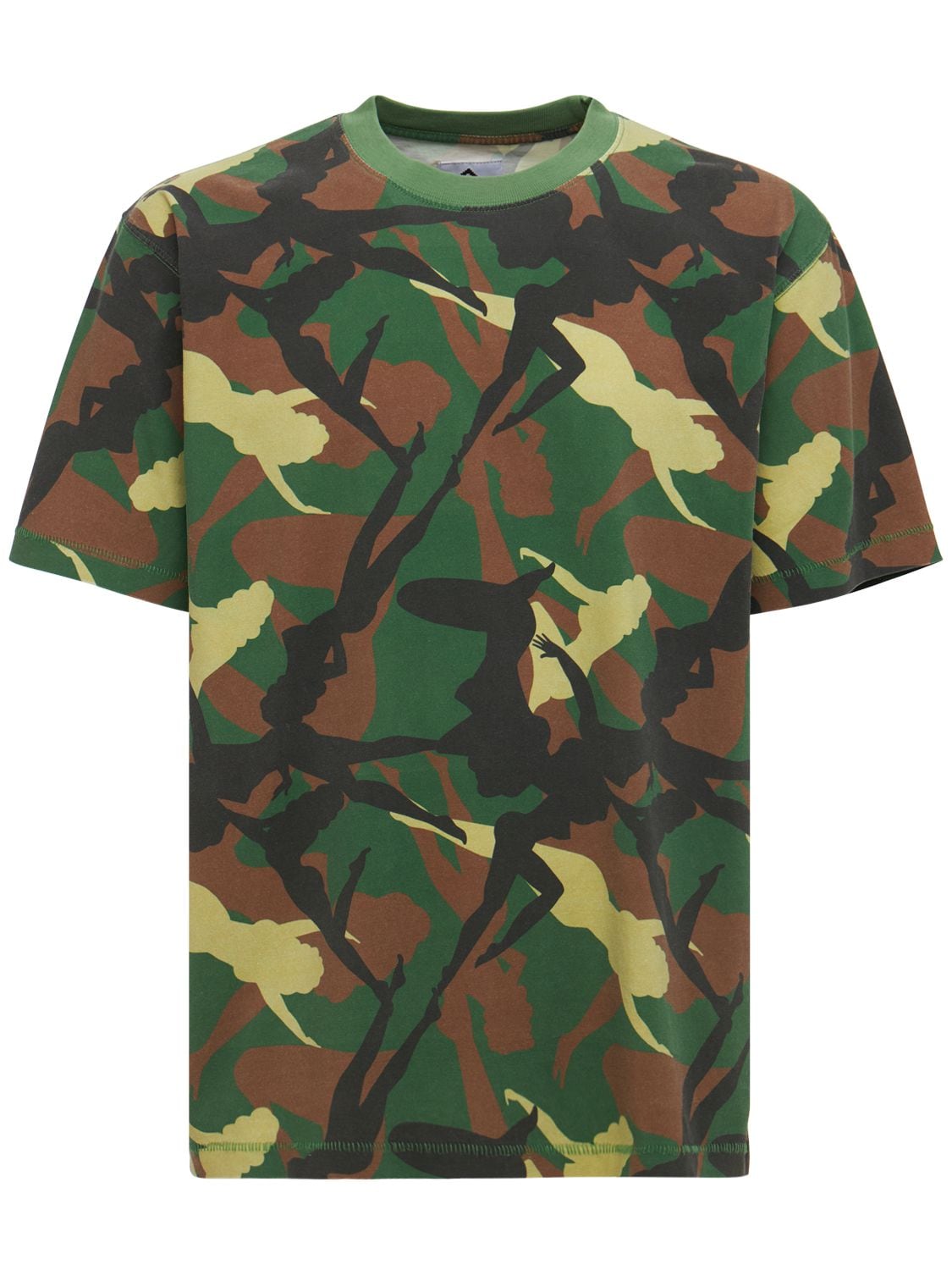 A New Brand Camo Pin Up Printed Cotton T-shirt In 그린