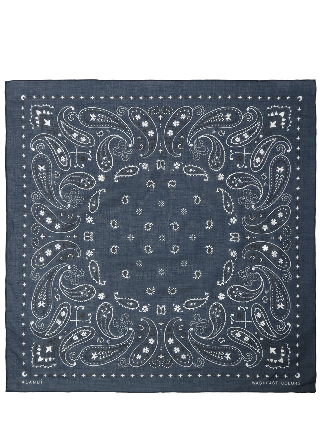 Alanui - Iconic print cotton bandana - Navy | Luisaviaroma