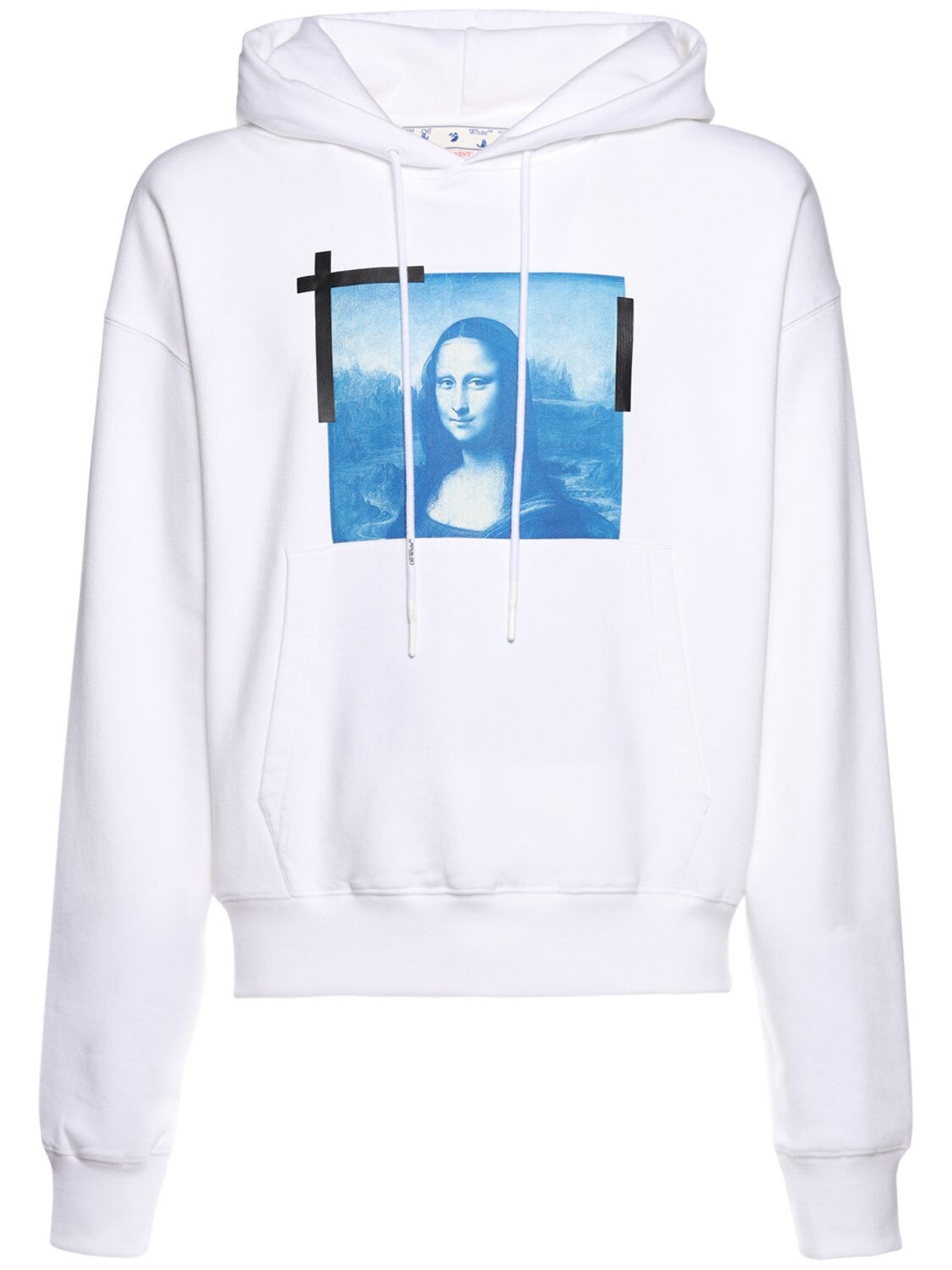 OFF-WHITE MONNA LISA棉质平纹针织连帽卫衣