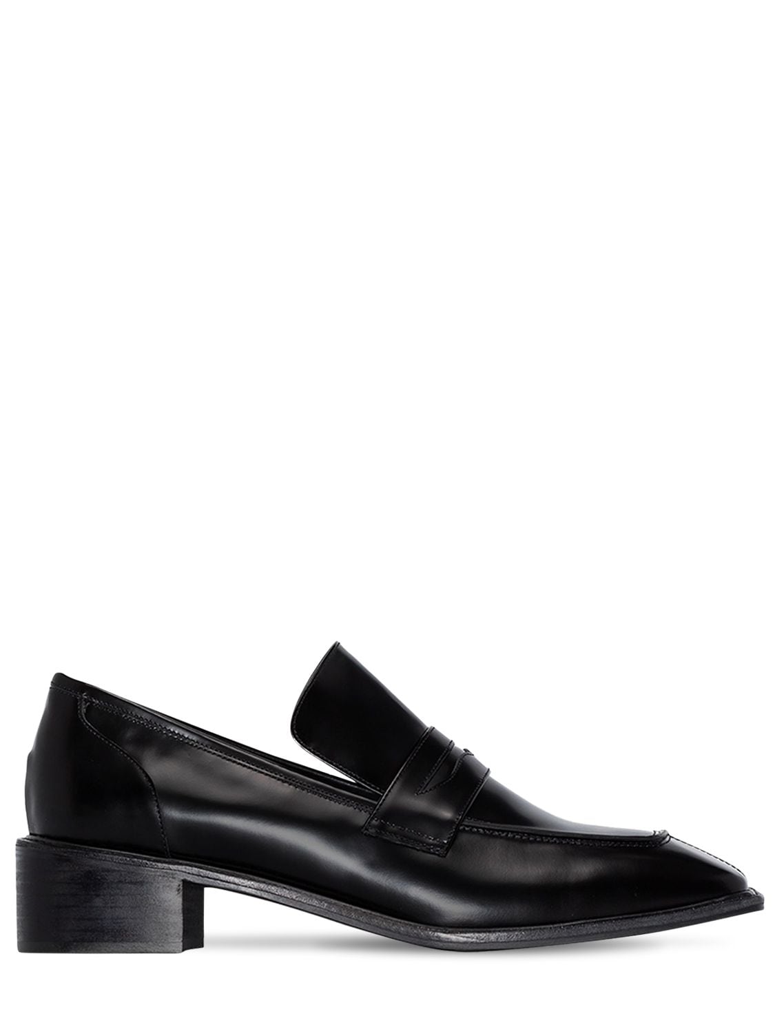 Osoi 40mm Derrick Brushed Leather Loafers In Black | ModeSens