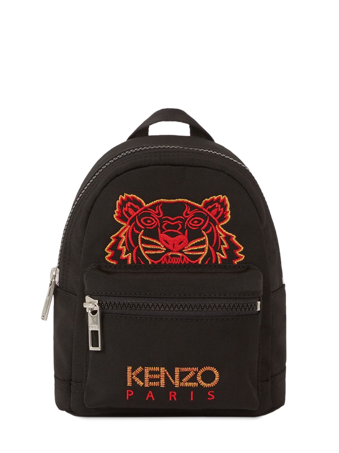 Kenzo Icon Embroidered Nylon Mini Backpack In Black,red