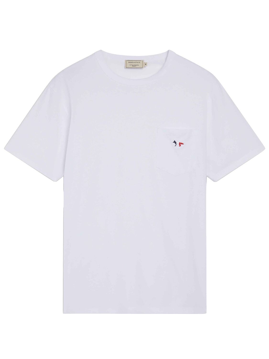 Maison Kitsuné 狐狸logo棉质平纹针织t恤 In White